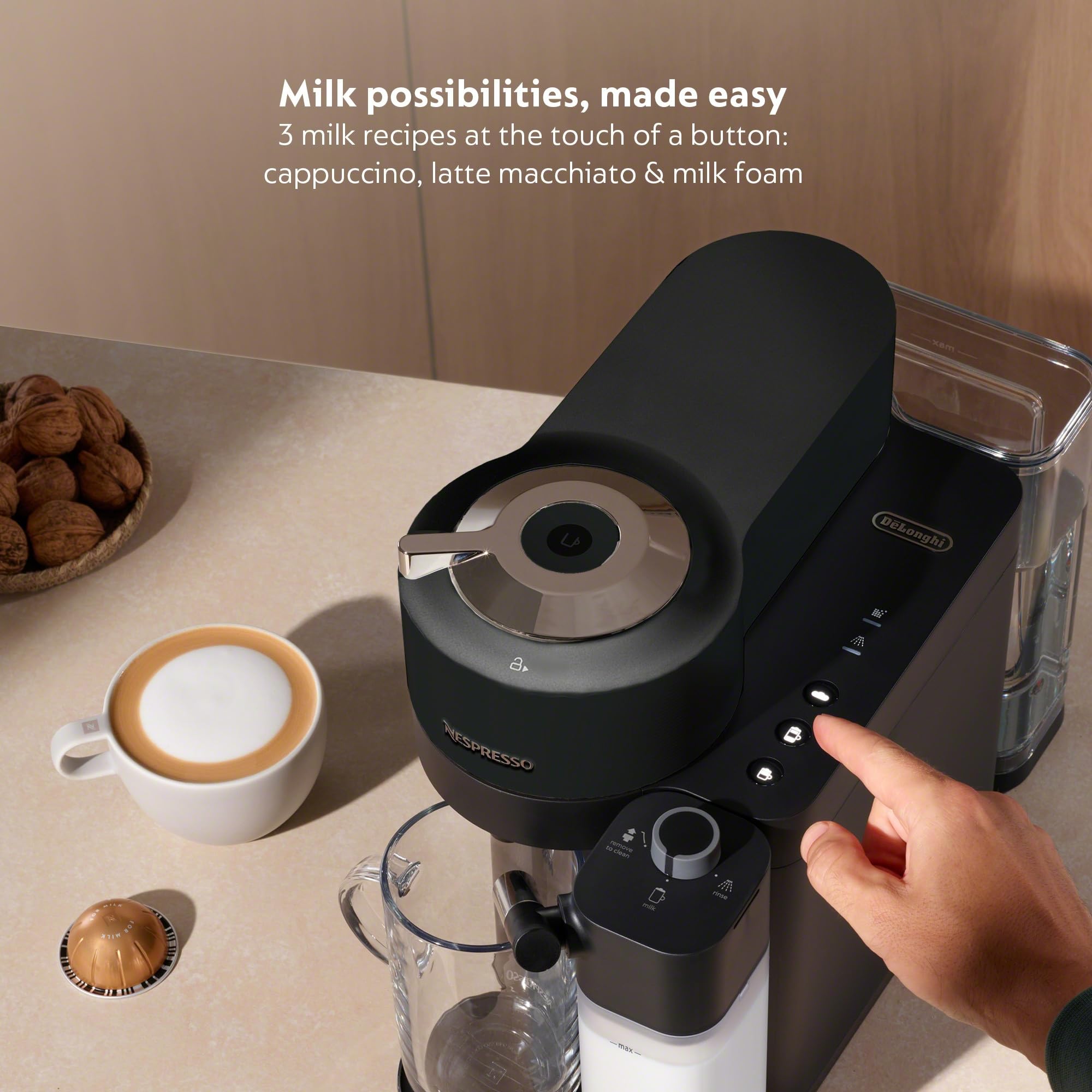 Nespresso Vertuo Lattissima By De'Longhi, Black