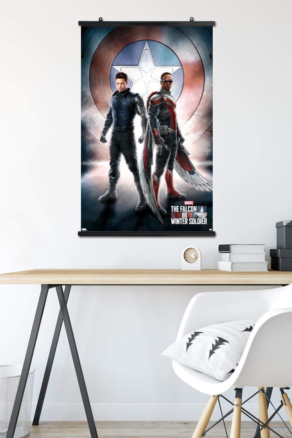 Trends International Marvel Television - Falcon And Winter Soldier - One Sheet Wall Poster, 22.375'' X 34'', Poster & Clip Bundl