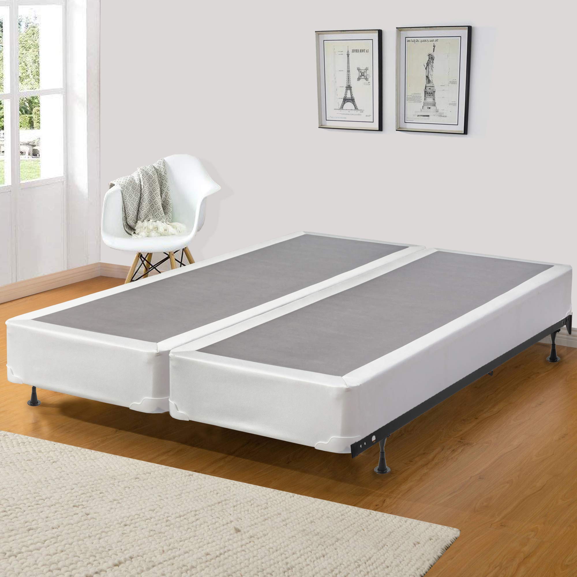 Spinal Solution 8-Inch Wood Split Traditional Box Spring/Foundation For Mattress Set, Queen, 12