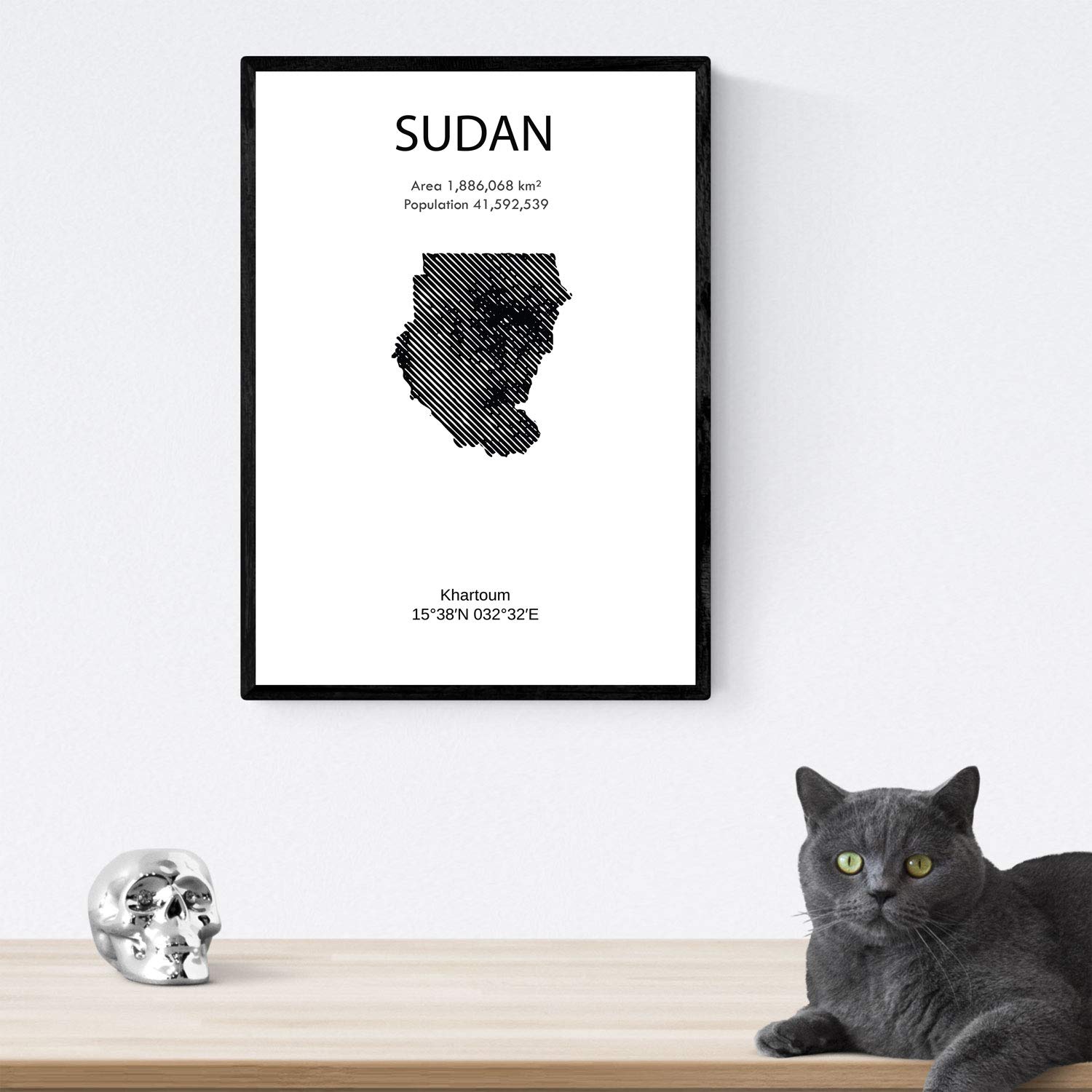 Nacnic Poster Sudan. Sheets Of Different Countries And Continents Of The World. 11'X17' Size