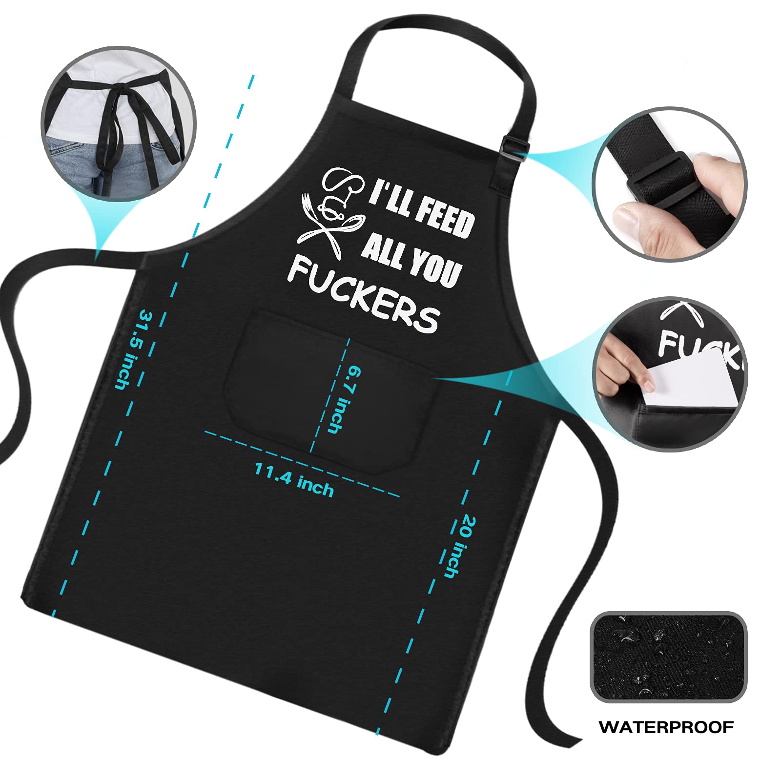 Jmyjtshdp Aprons For Men, Mens Apron, Funny Aprons For Men, Husband Birthday Gift, Gifts For Husband, Father'S Day Gifts For Dad