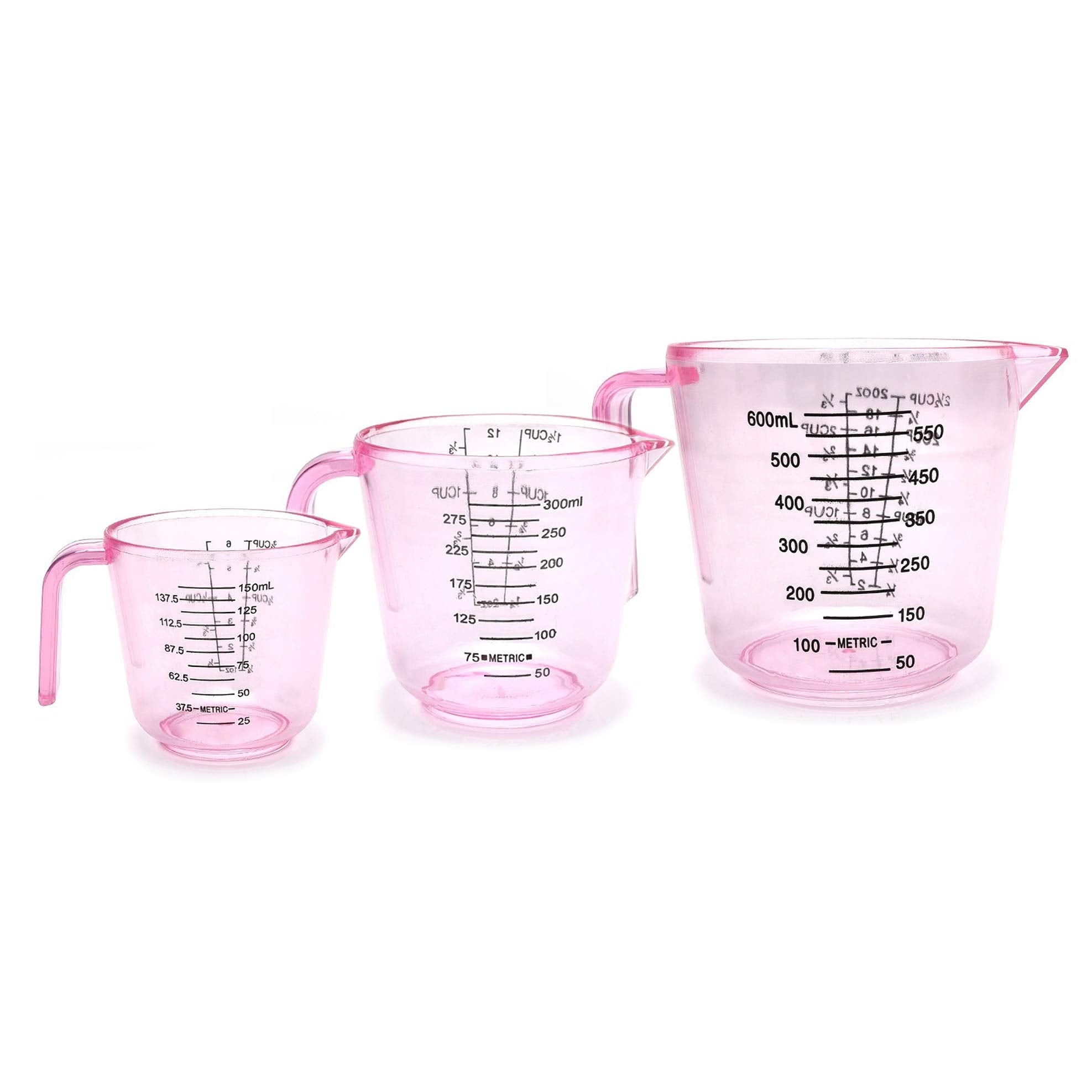 Plastic Measuring Cup Set, Kitchen Cooking and Baking Seasoning Liquid Measuring Cup, Multiple Scale Identification, with Handle