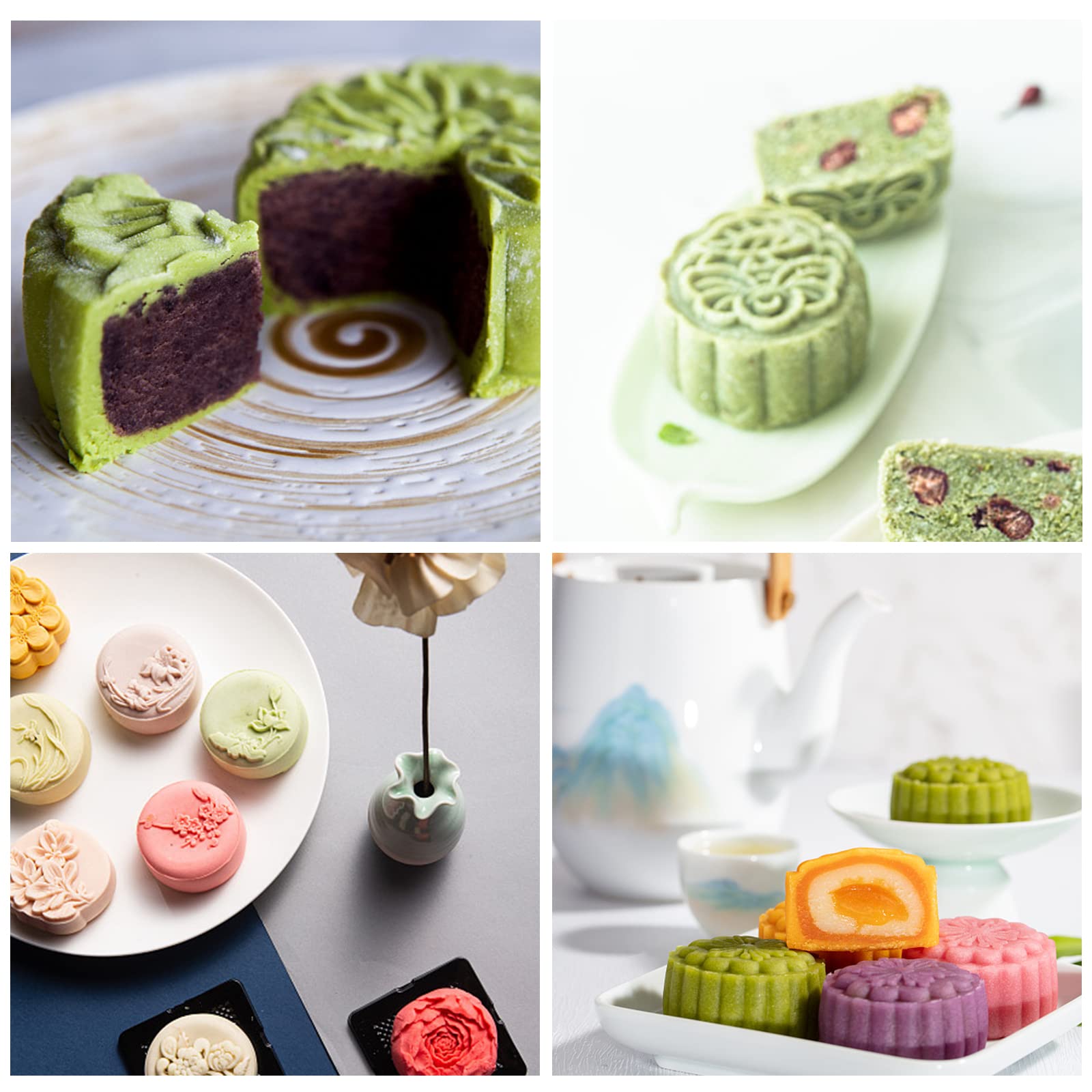 Animal Mid-Autumn Mooncake Press Mold, Hand-Pressed Stamp Dessert Diy, Mooncake Puff Pastry Press Mold With Printed Flower Diy (