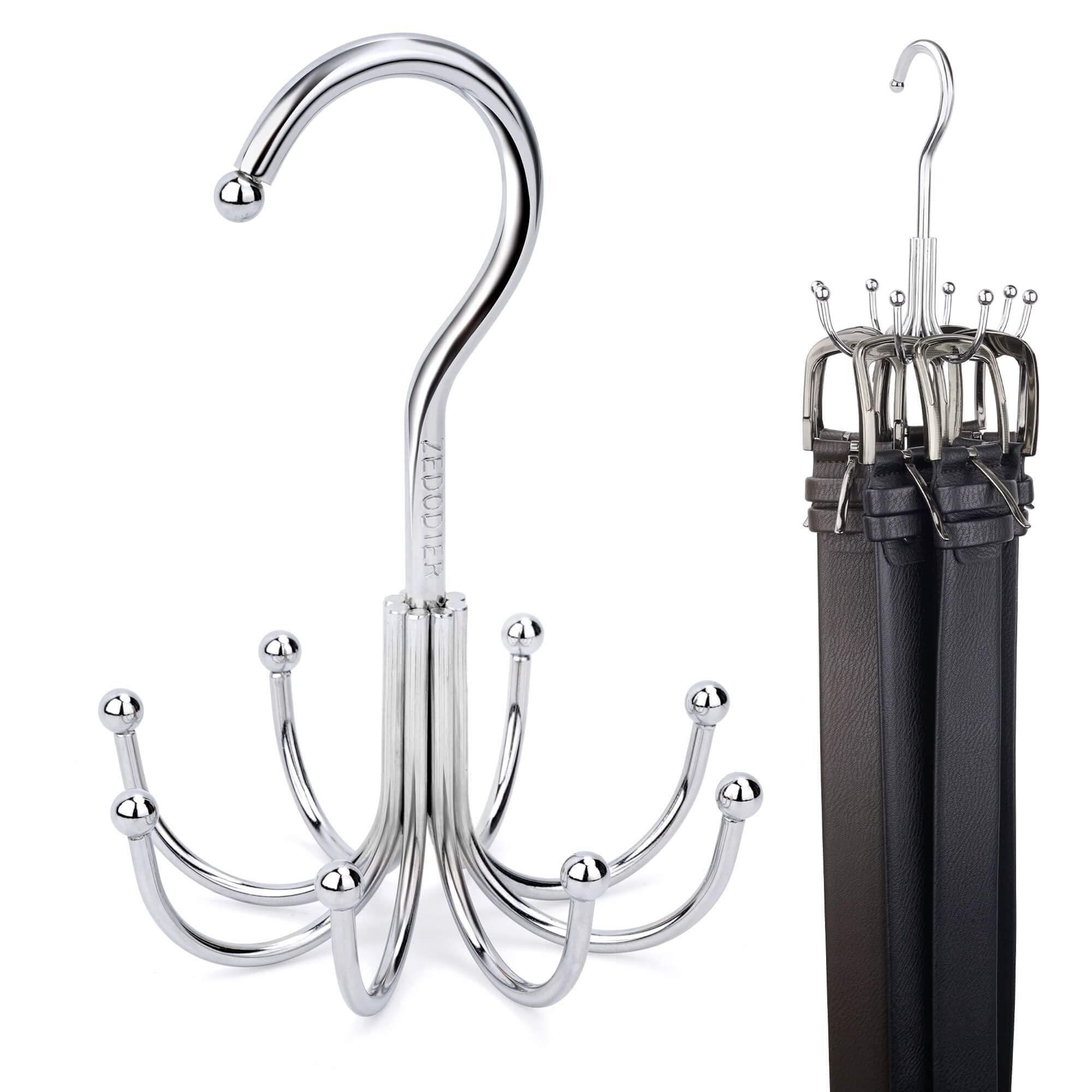 Zedodier Belt Hanger, Belt Rack Closet Accessories Organizer, Maximum 24 Storage Capacity, Hanging Holder Storage Hook For Belt,