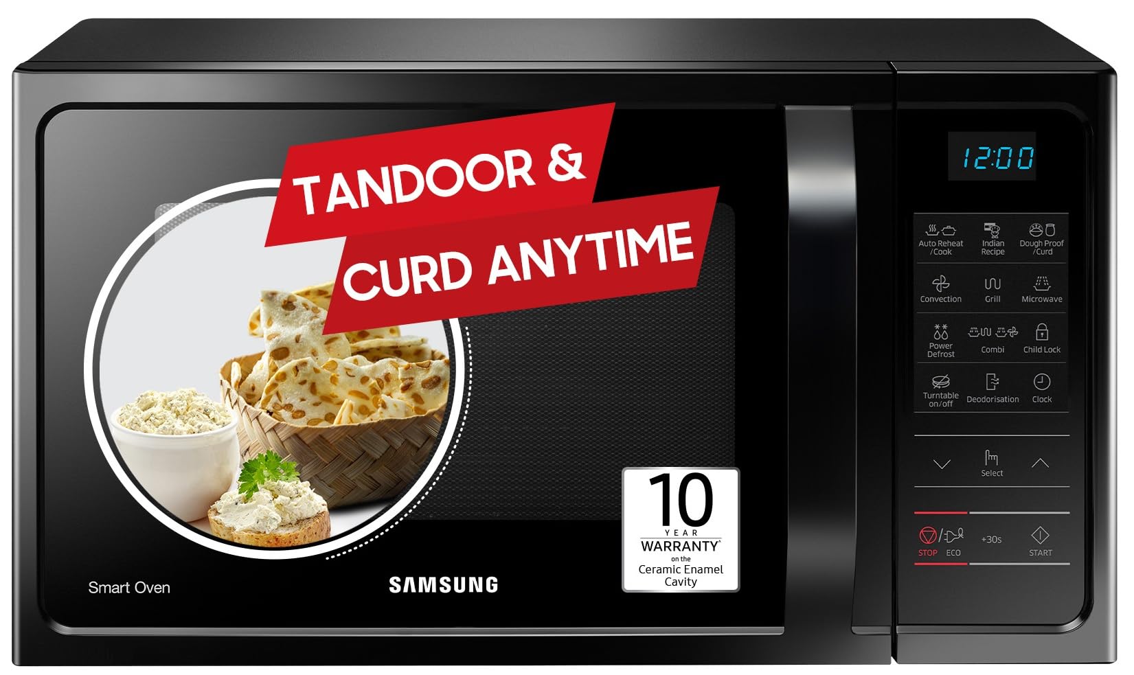 Samsung 28L, Convection Microwave Oven With Curd Making(Mc28A5013Ak/Tl, Black)