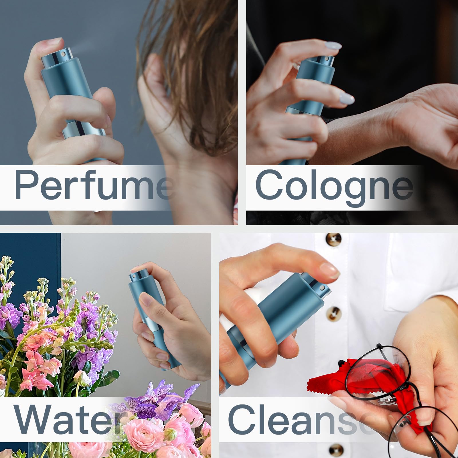 Owlyee 20Ml Perfume Atomizer, Travel Cologne Spray Bottle, Mini Empty Sprayer Dispenser (Blue, 1Pcs)