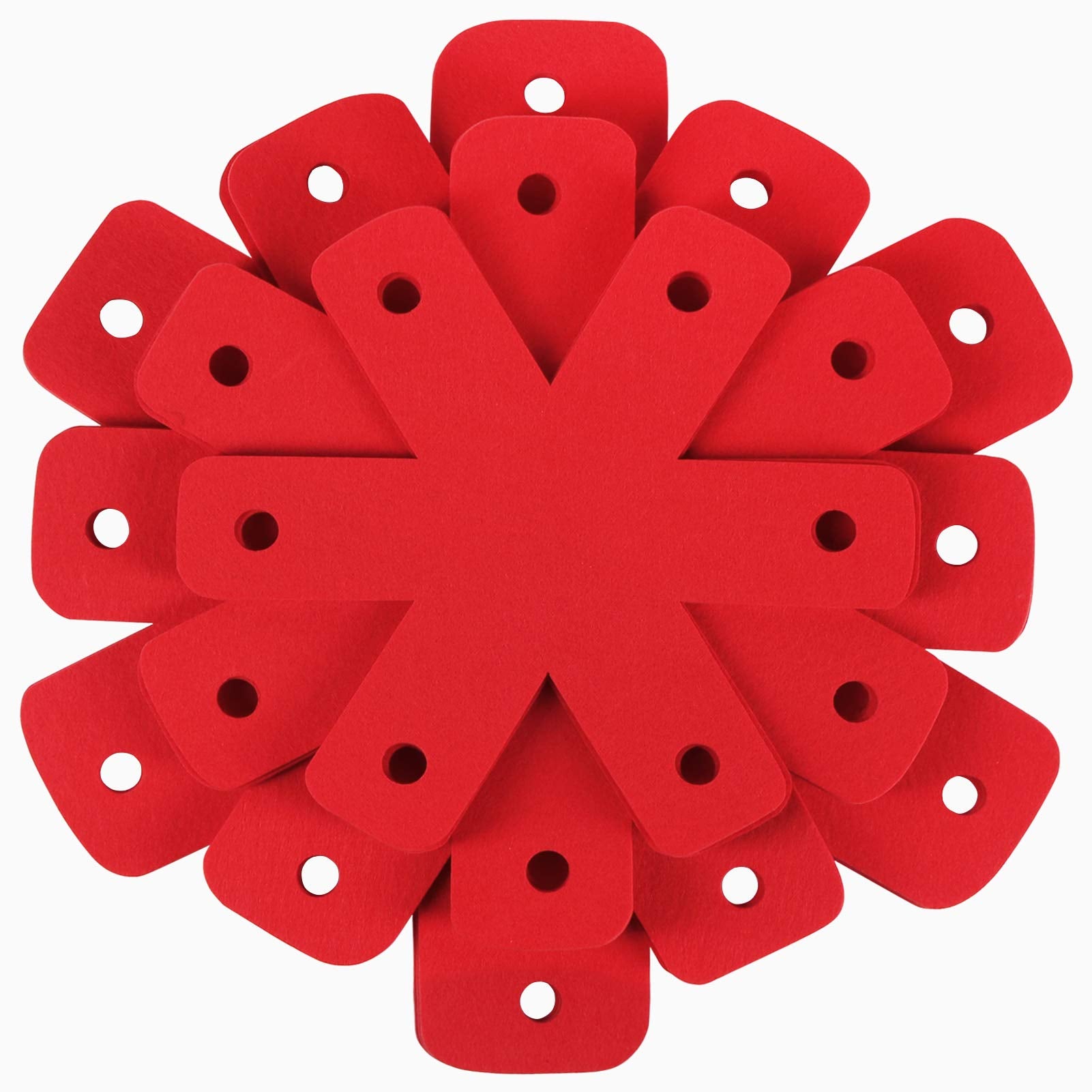Pot Pan Protectors, Set Of 12 And 4 Different Sizes, Larger & Thicker Red Pan Protector Pads, Pan Pot Separator Pads For Stackin