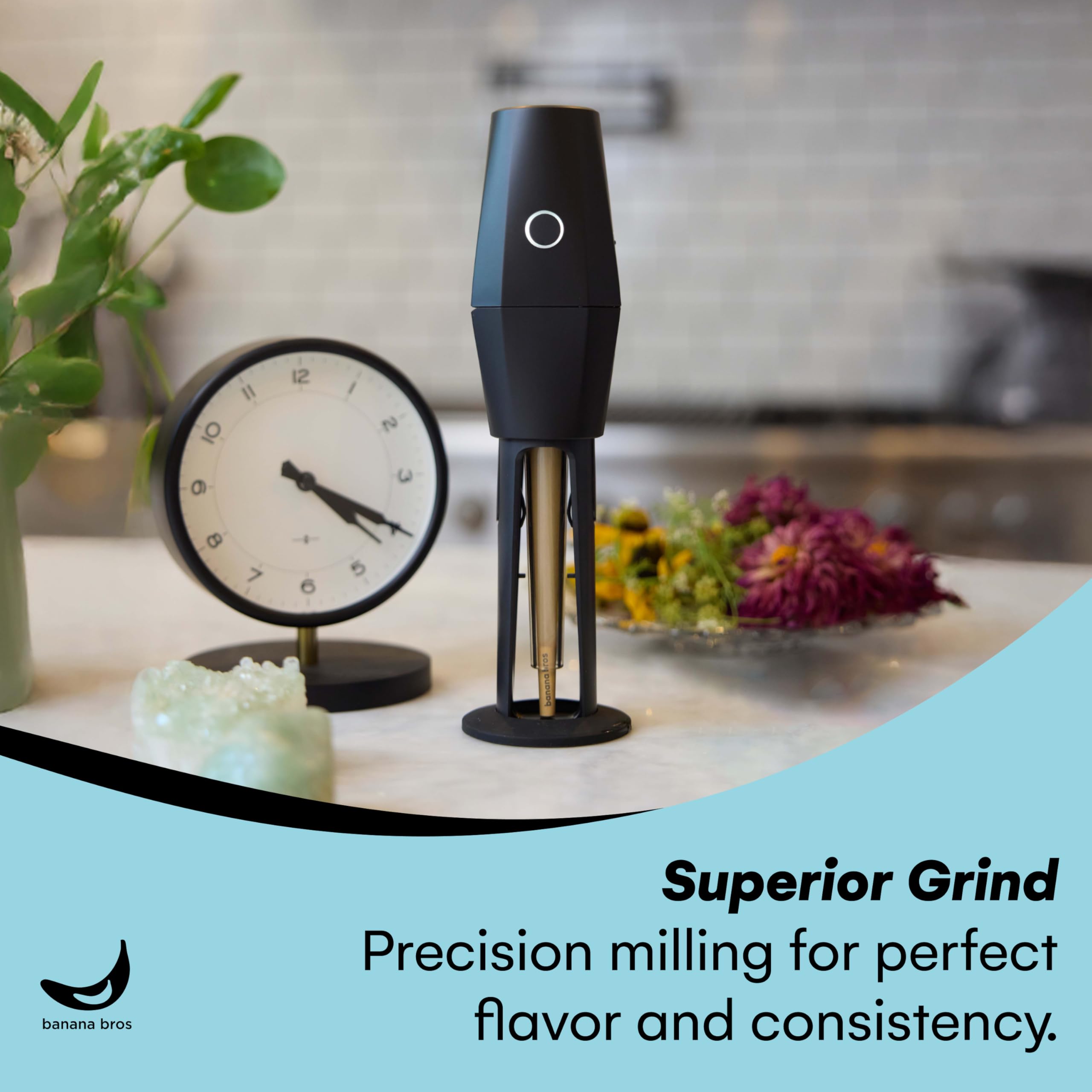 Electric Smart Herb and Spice Grinder - OTTO by Banana Bros with Pollen Catcher