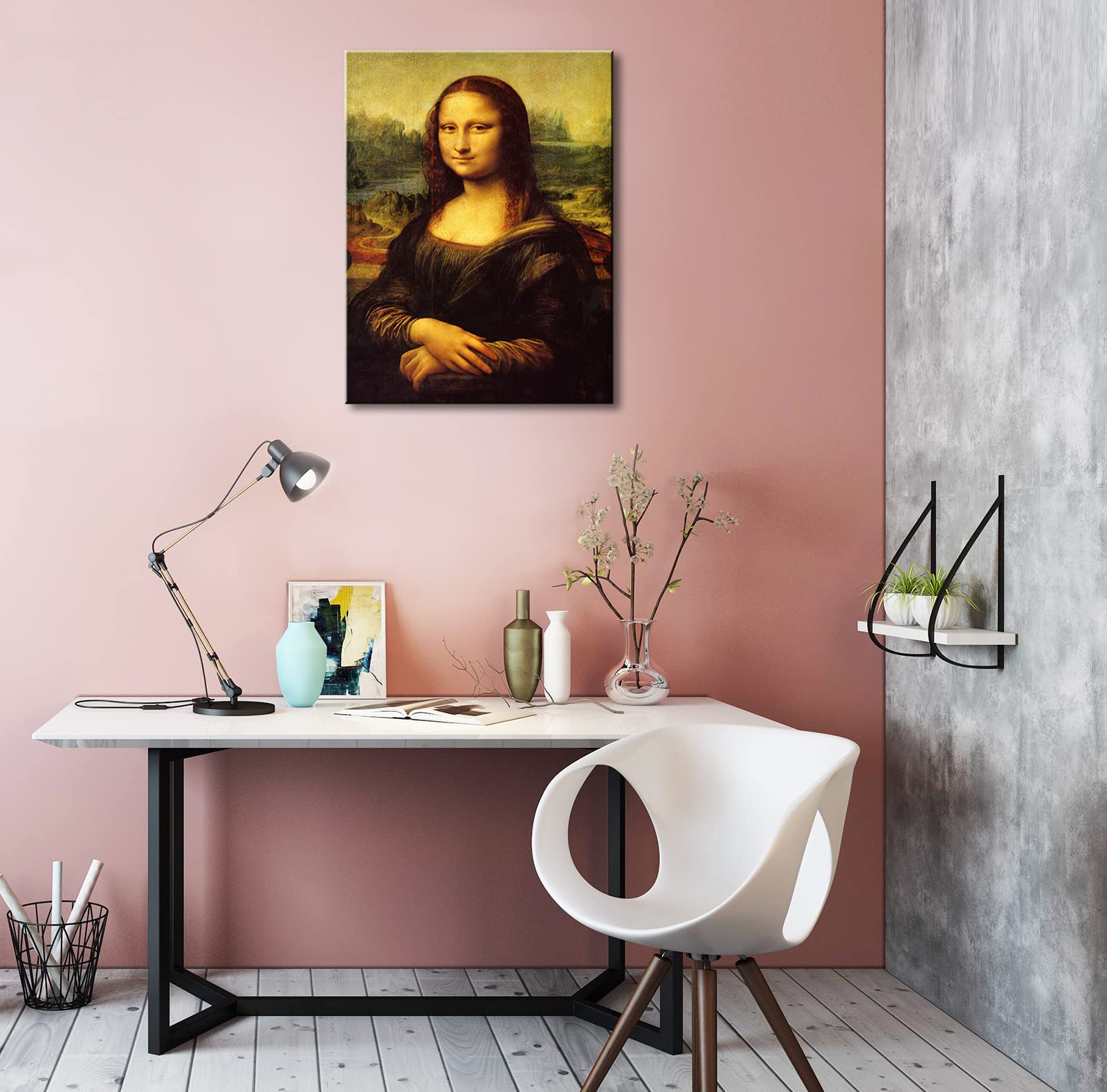 Msspart Canvas Prints Wall Art Mona Lisa By By Leonardo Davinci, The World Classic Paintings Reproductions For Living Room, Offi