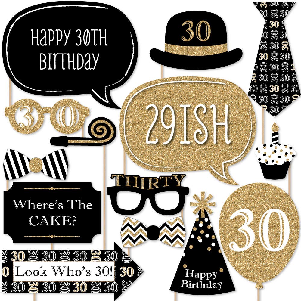 Wanna Party 30th Birthday Photo Props  20 Piece