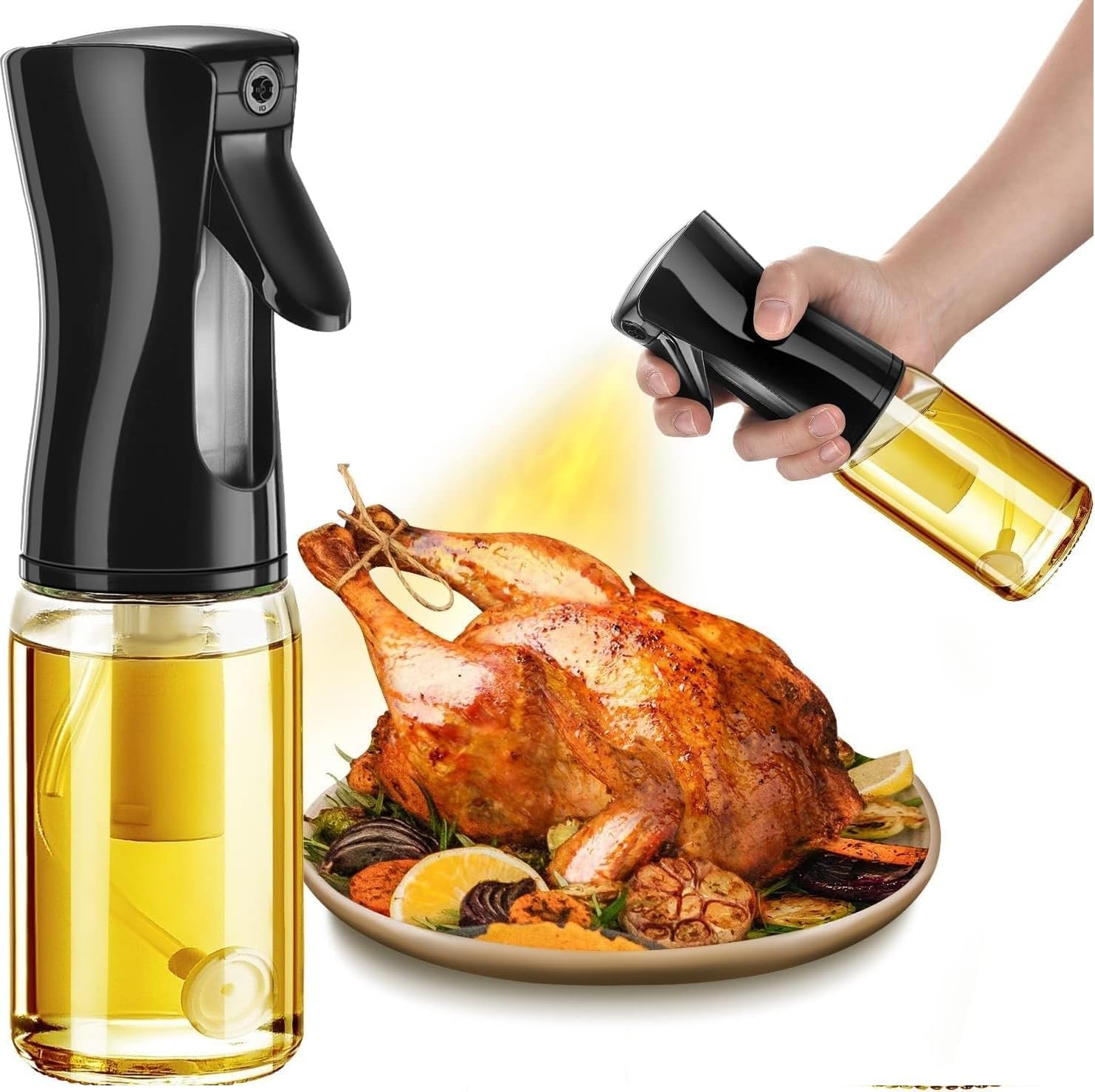Winkelen Glass Oil Spray Dispenser Cooking 200Ml Olive Oil Spray Bottle Refillable Food Grade Oil Vinegar Spritzer Sprinkler Spr