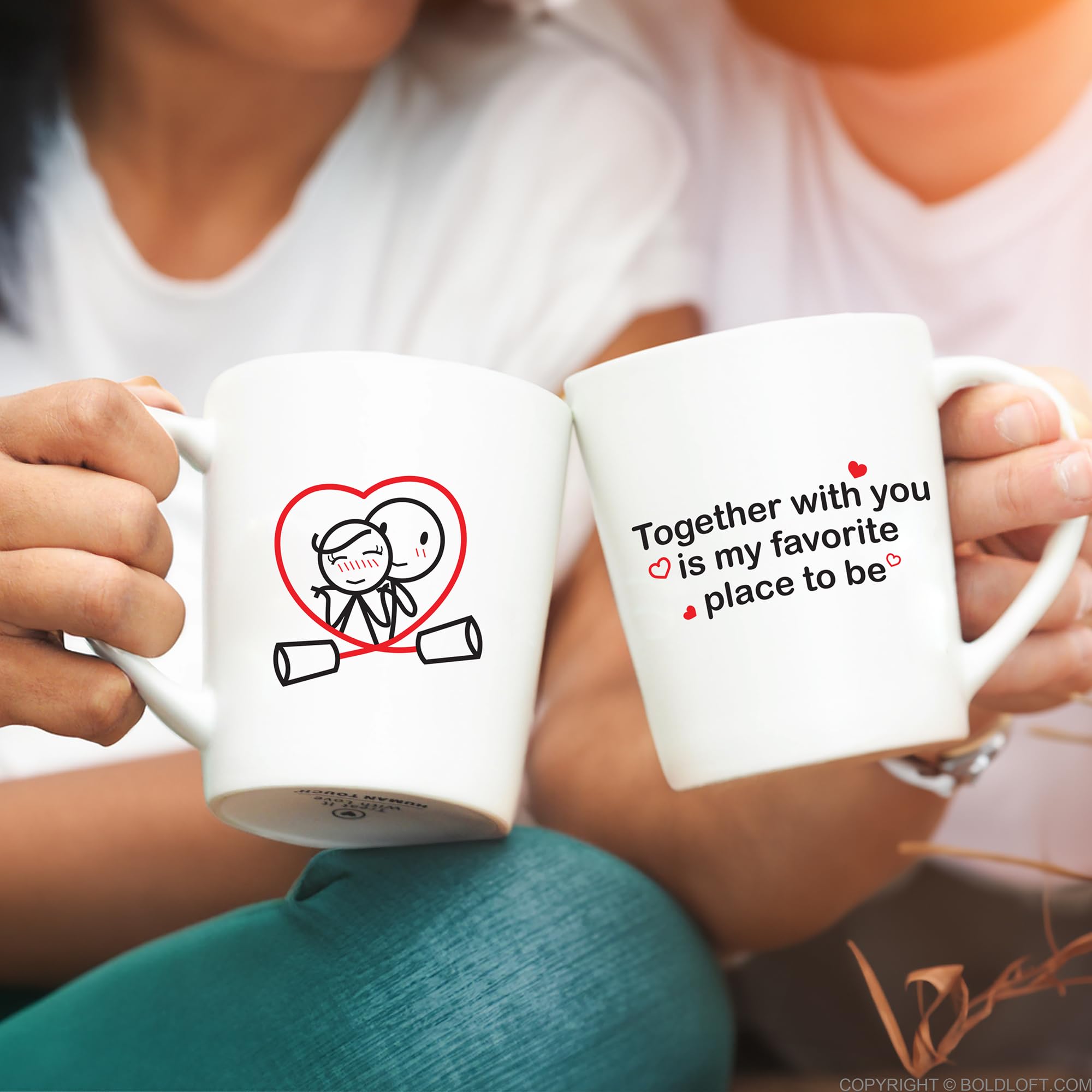 Boldloft Together Is My Favorite Place To Be Couple Coffee Mugs-Matching Coffee Mugs For Couples His And Hers Gifts For Wedding