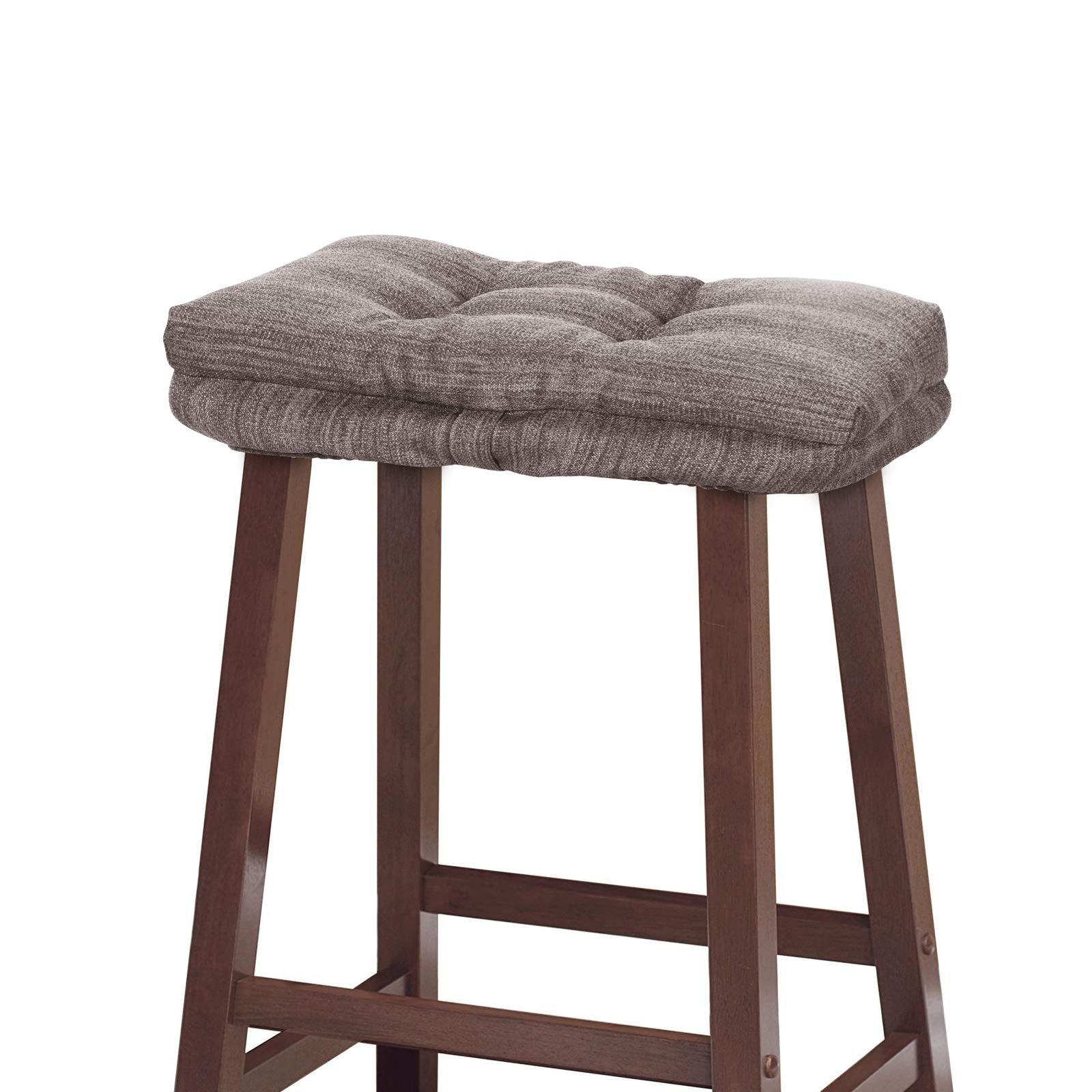Baibu Saddle Stool Cushions, Super Soft Bar Stool Cushion Saddle Stool Seat Cushions With Ties - One Pad Only (Khaki, 18X9.5X1.5