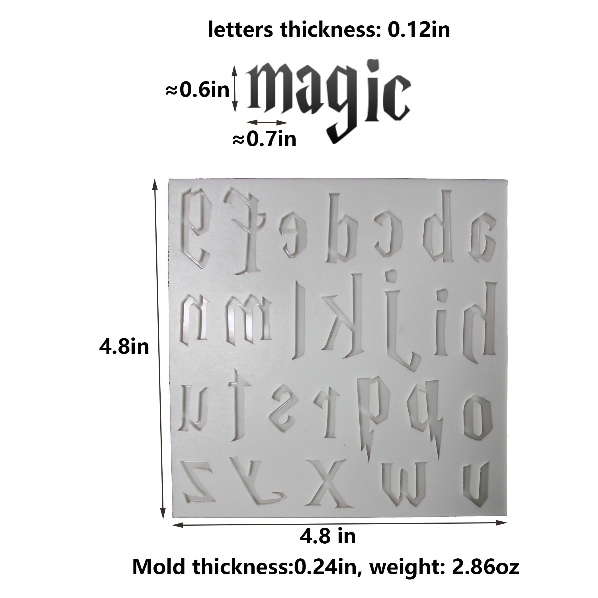 Lvdge 3-Piece Silicone Mold Set For Magical Lightning Shaped Letters And Numbers - Ideal For Fondant Cakes, Chocolate, Resin Cra
