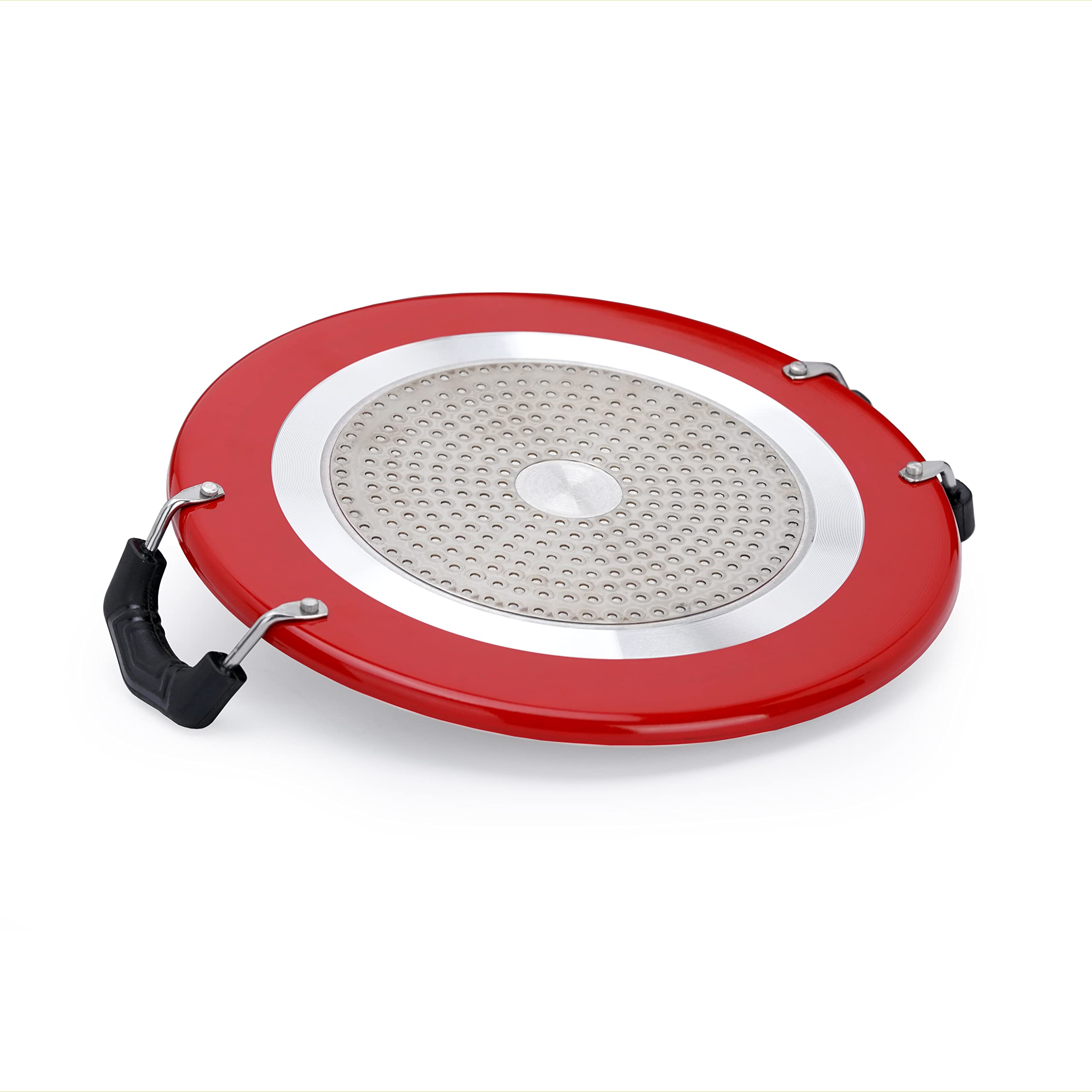 Sumeet 4Mm Thick Induction Base Nonstick Round Pathri Multi Tawa No. 13, 30Cm - Red
