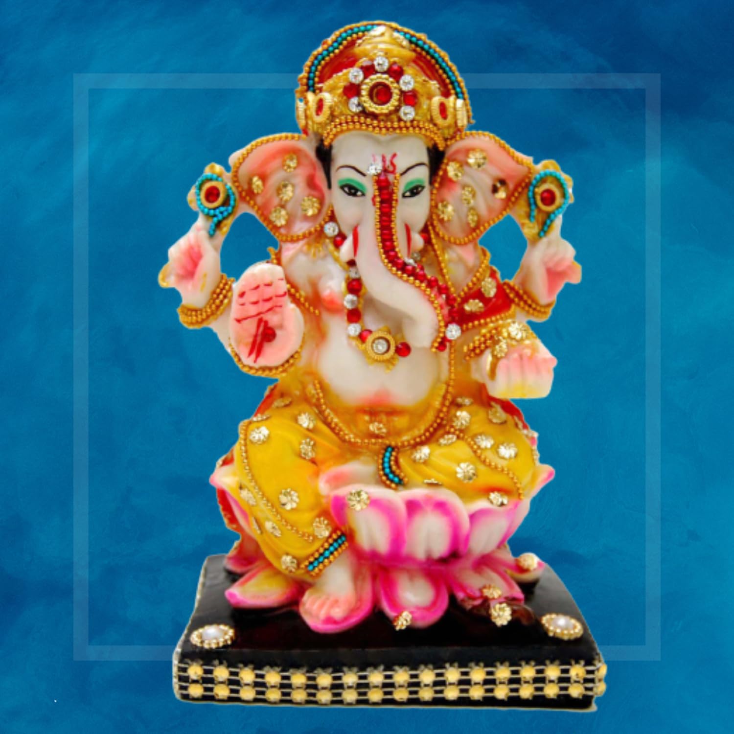 Buji Craft Ganesh Ji Lord Ganesha Car Dashboard Ganesh Statue Ganesh Murti Ganeshji Idol Ganpati Baba Ganpati Murti S5030