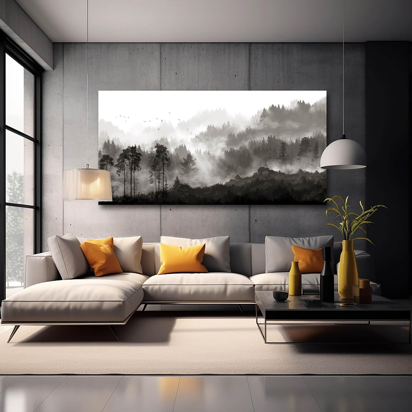 Yjyart Large Artwork For Living Room Wall Canvas Art Mountains Nature Painting Artwork For Bedroom Kitchen Dining Room Modern Ho