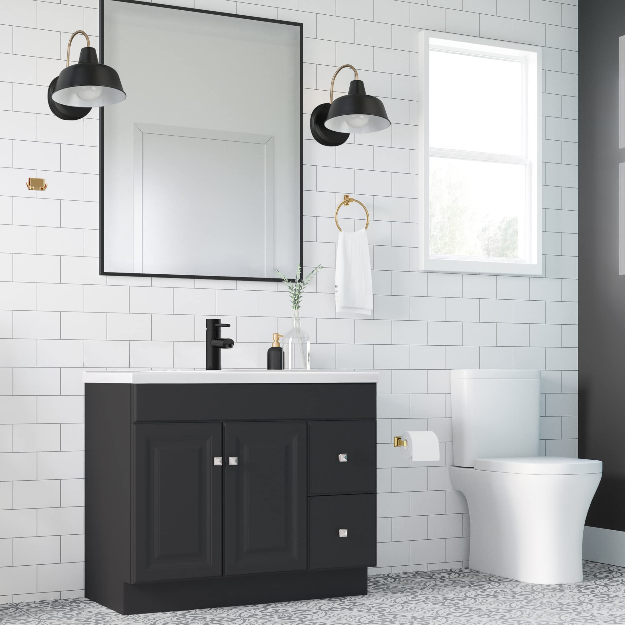 Design House 558247 Kassel Transitional Toilet Paper Holder For Bathroom Brushed Nickel