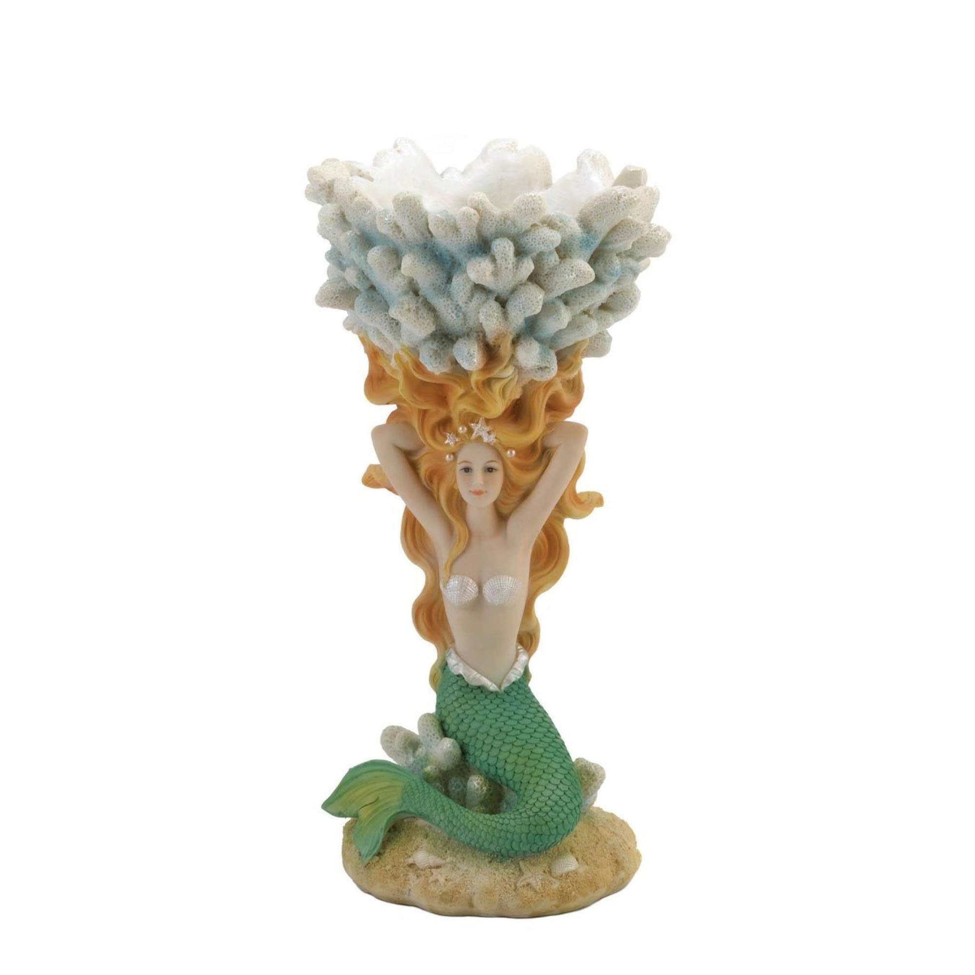 Grand Mermaid Candleholder 6.5x6.5x11.25