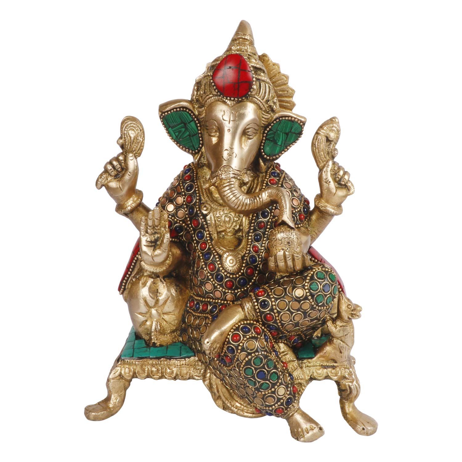 Artvarko Brass Lord Ganesha Bhagwan With Large Ears Mangalkari Ganesh Idol Ganpati Murti Statue Home Office Entrance Decor Pooja