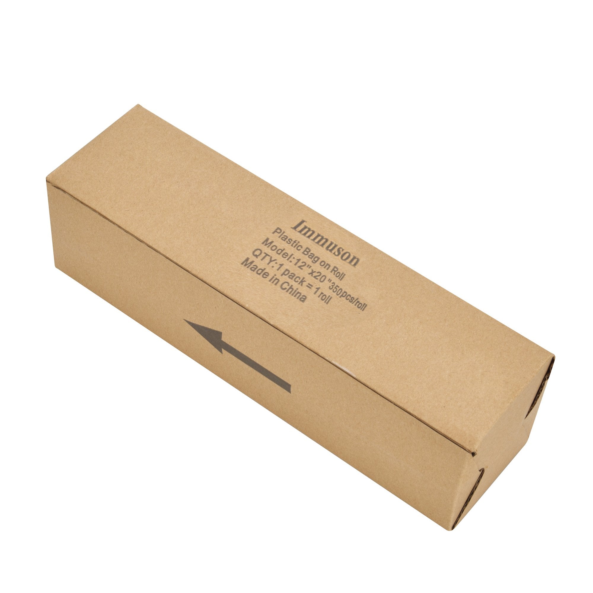 Immuson 12'' X 20'' Plastic Produce Bag On A Roll Food Storage Bags Clear Plastic Produce Bag For Fruits, Vegetable,Bread, Kitch