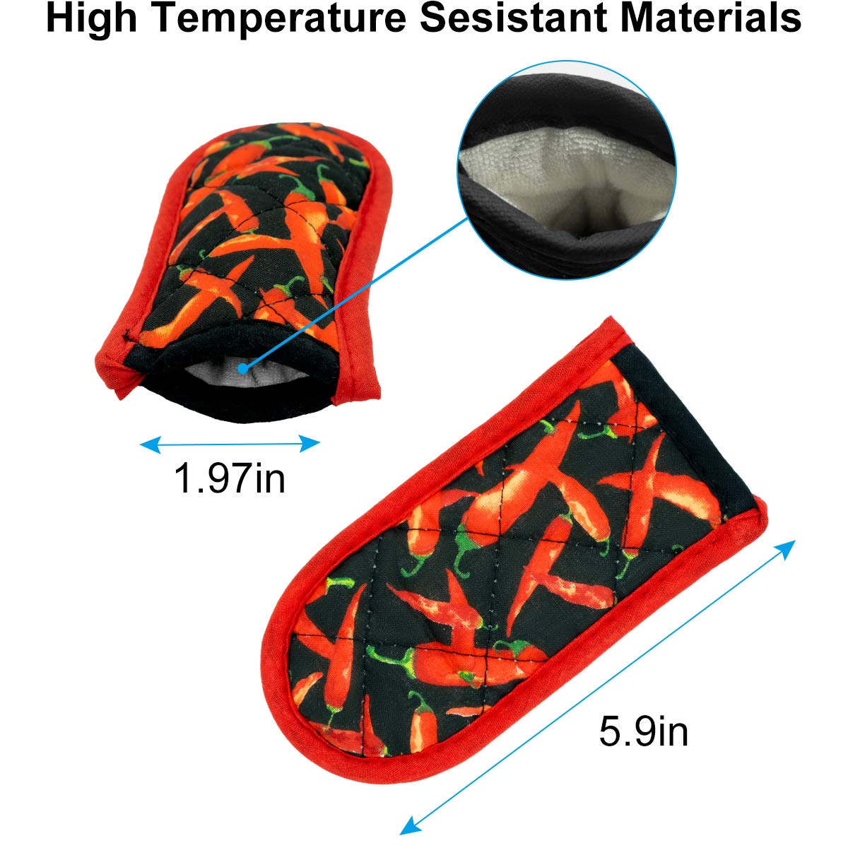 Evoio Cast Iron Skillet Handle Covers, Pot Handle Covers Heat Resistant, Heat Resistant Pan Pot Skillet Hot Handle Holder Sleeve