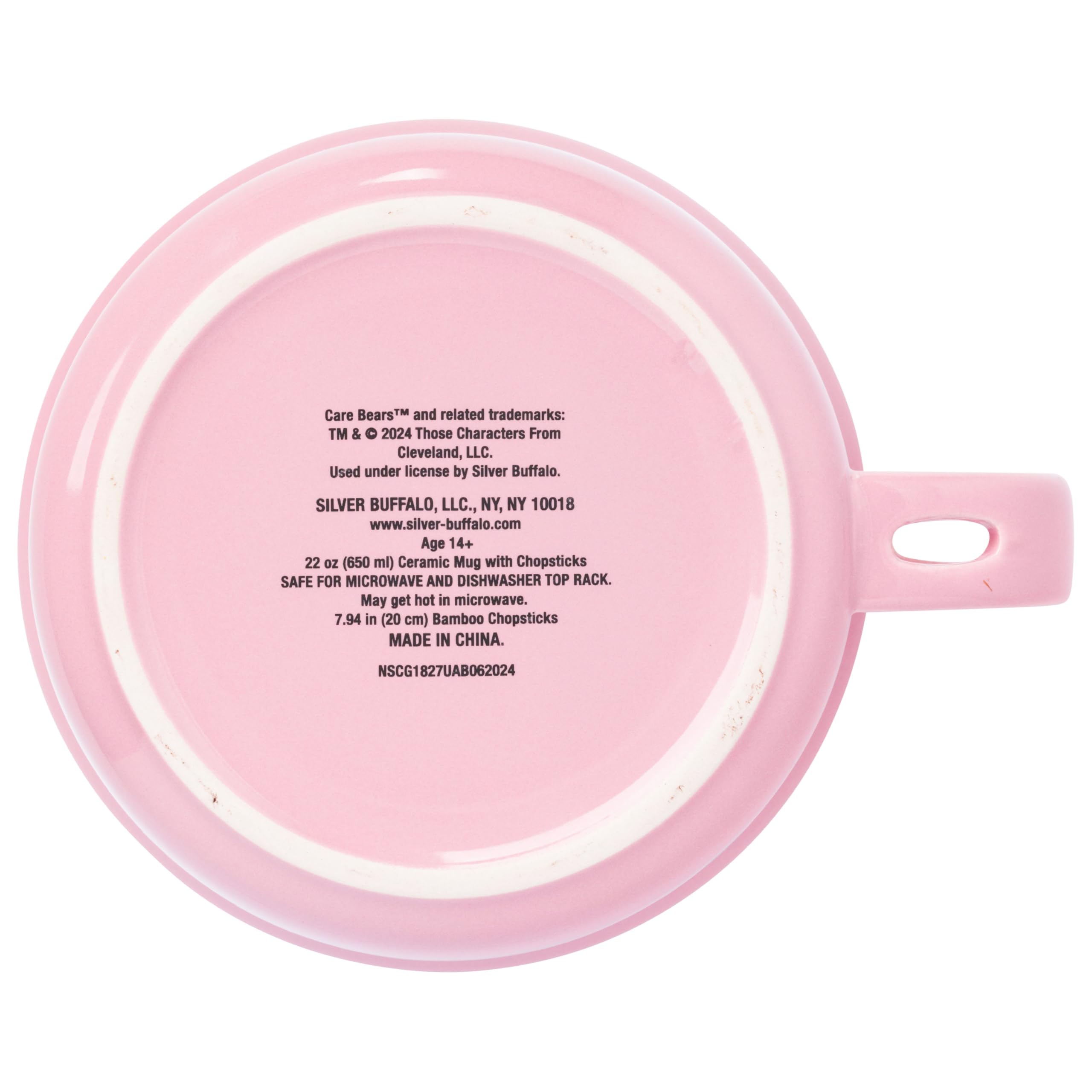 Silver Buffalo Care Bears Soup Mug And Bowl Lid With Spoon And Chopsticks Featuring Bedtime Bear, Best Friend Bear, Wish Bear, A