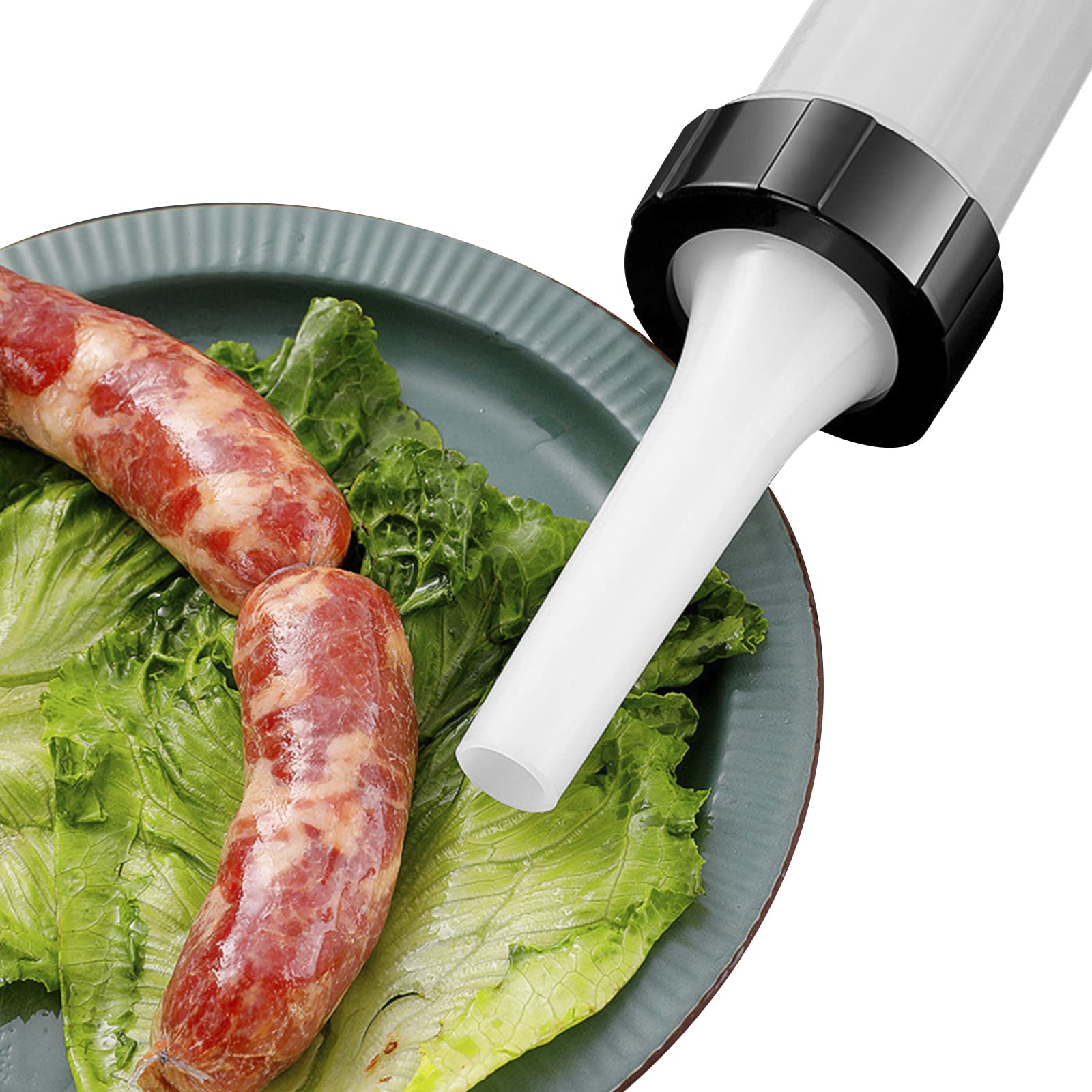 Hoypeyfiy Homemade Sausage Maker Kitchen Sausage Stuffer Tool Manual Meat Filling Machine With 3 Stuffing Tubes