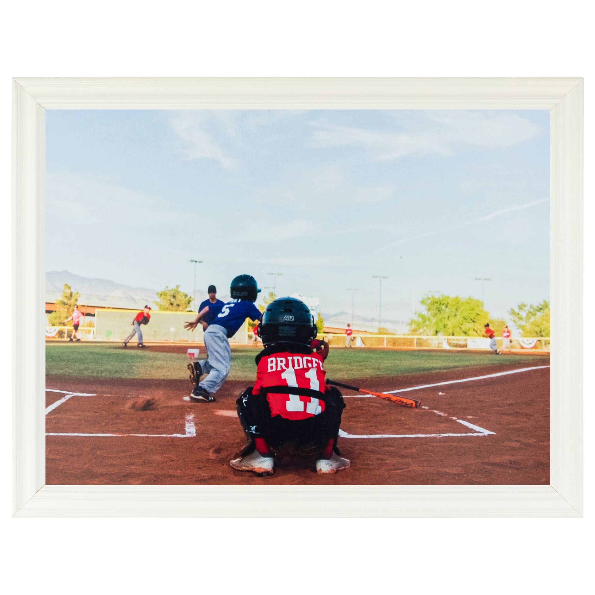ArtToFrames 8x8 Inch White Picture Frame, This 1.00 Inch Custom Wood Poster Frame is White - Comes with Foam Backing 3/16 inch a