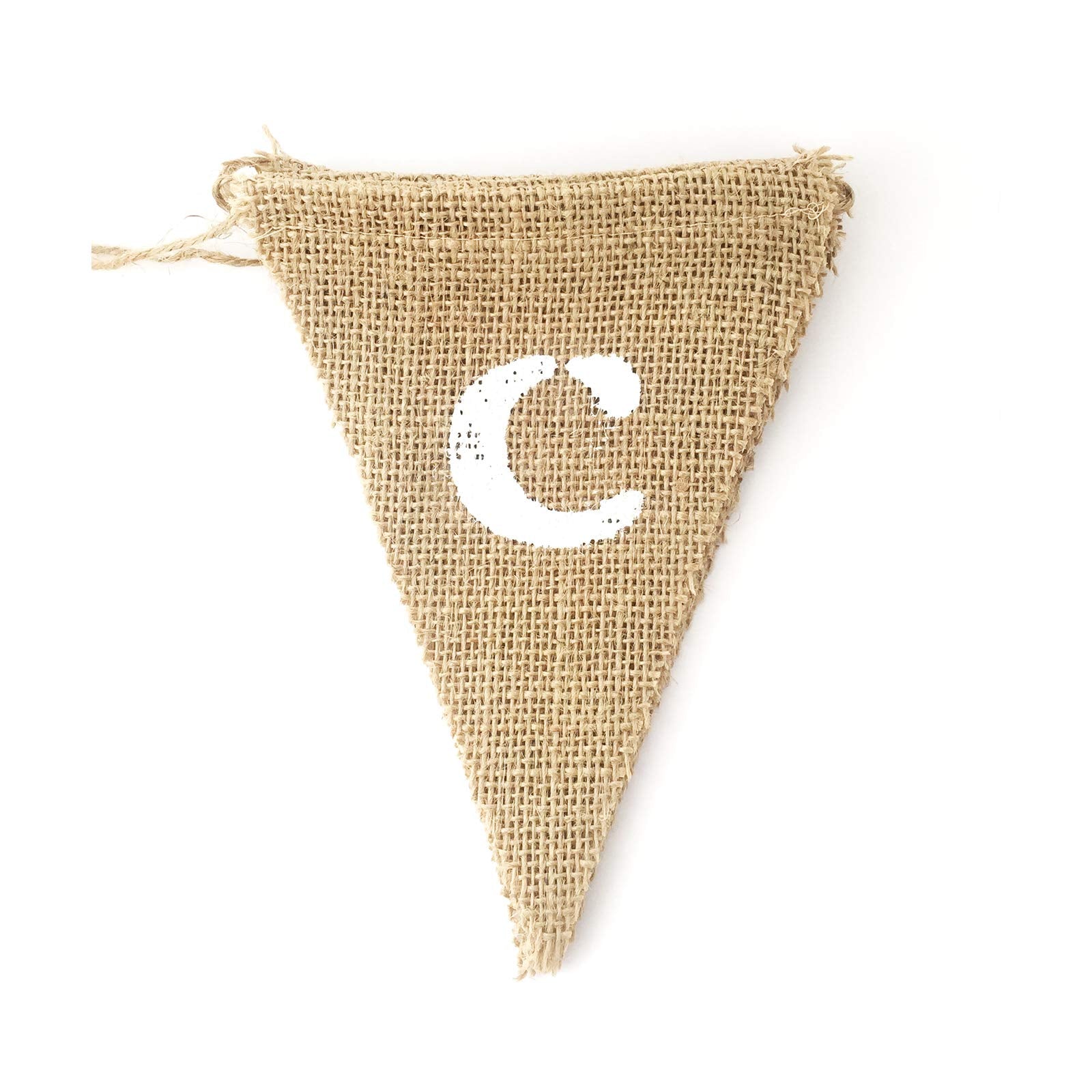 Lwr Crafts Burlap Bunting Banner Triangle Heart Candy Bar