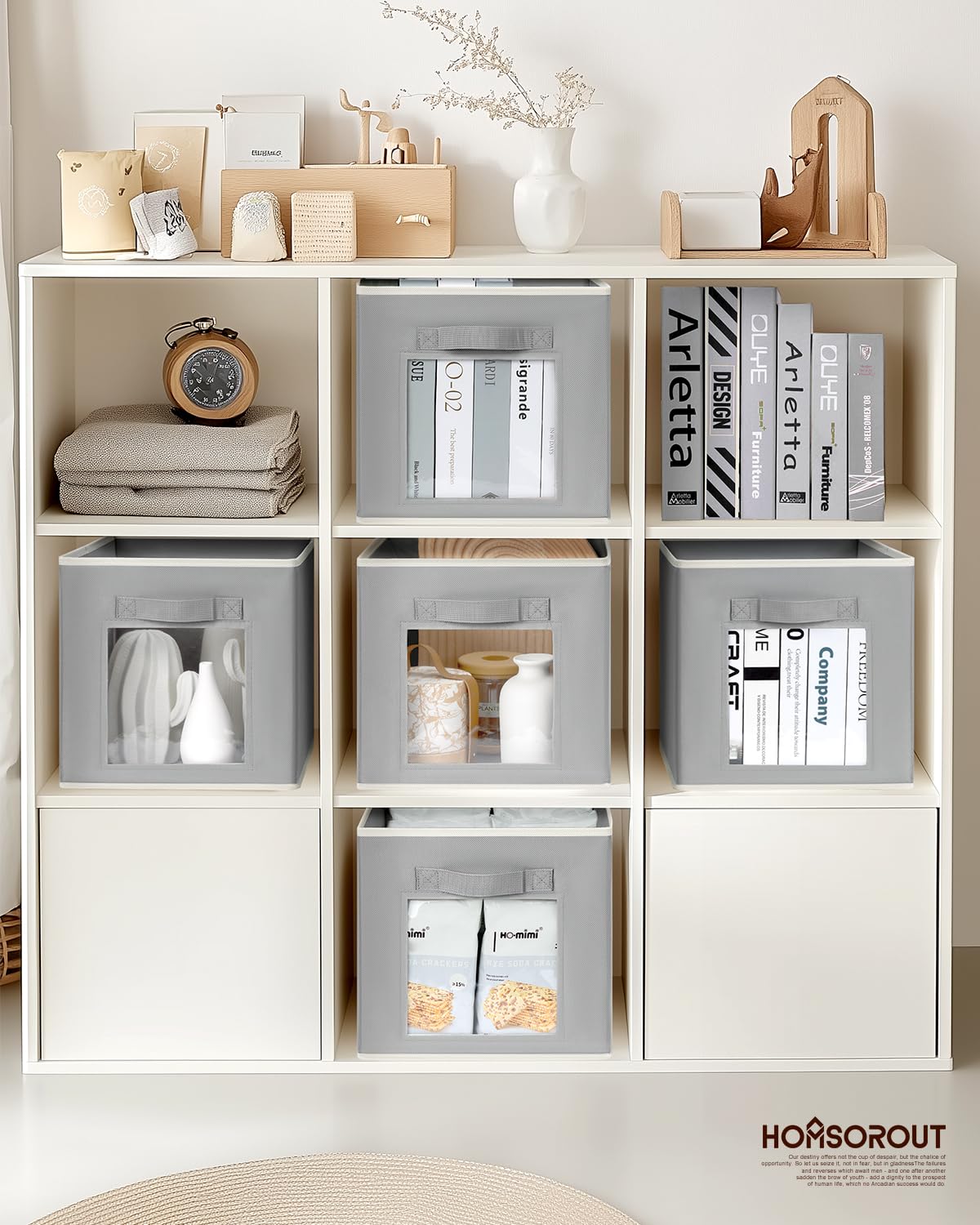 Homsorout Storage Cube 11 Inch - Cube Storage Bins With Window, Closet ...