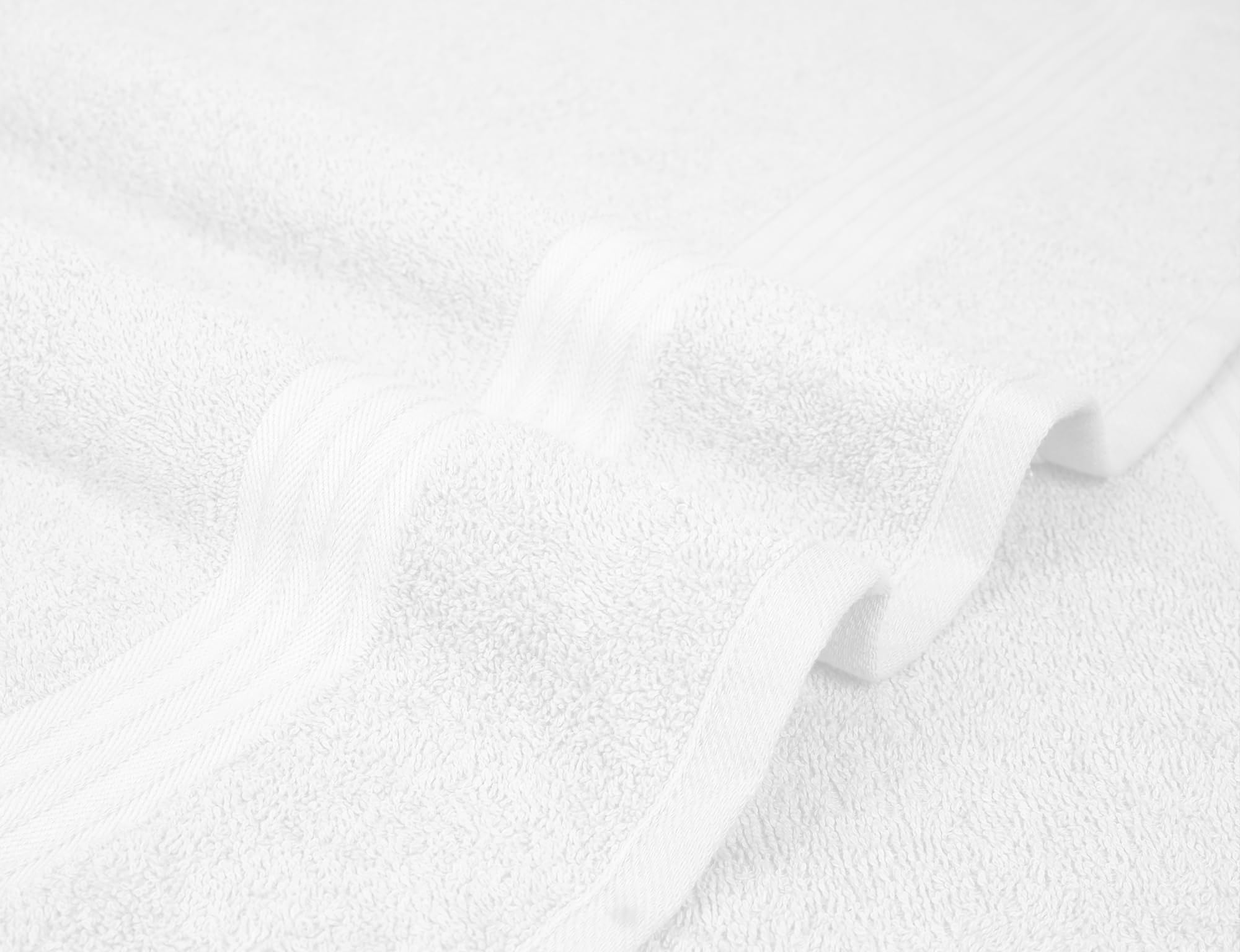 Textila 100% Cotton Large Bath Towels - 27X54 (4-Pack, White) - Highly Absorbent, Super Soft, And Luxurious For Bathroom, Pool,
