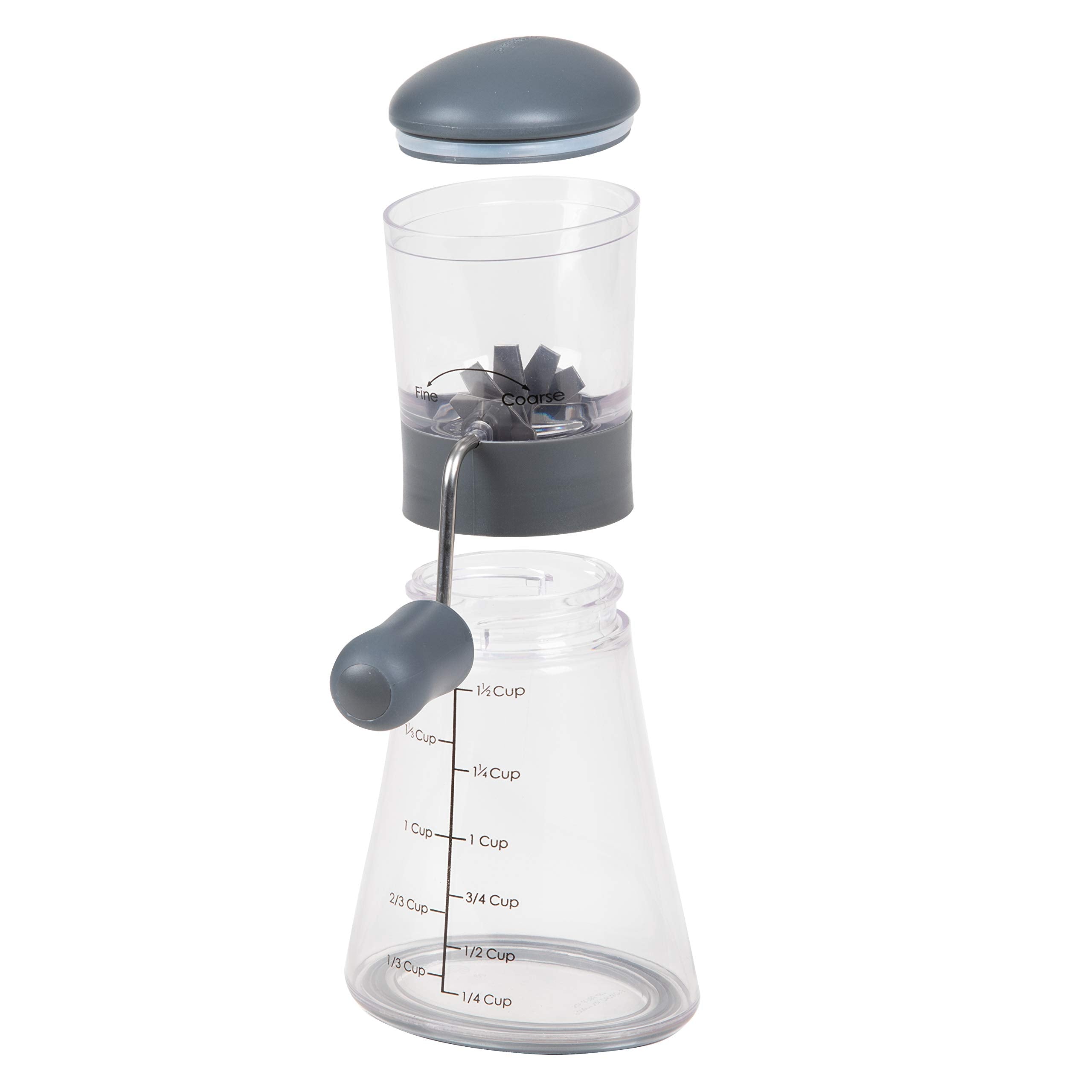 Prepworks By Progressive Nut Chopper With Non-Skid Base, Gray
