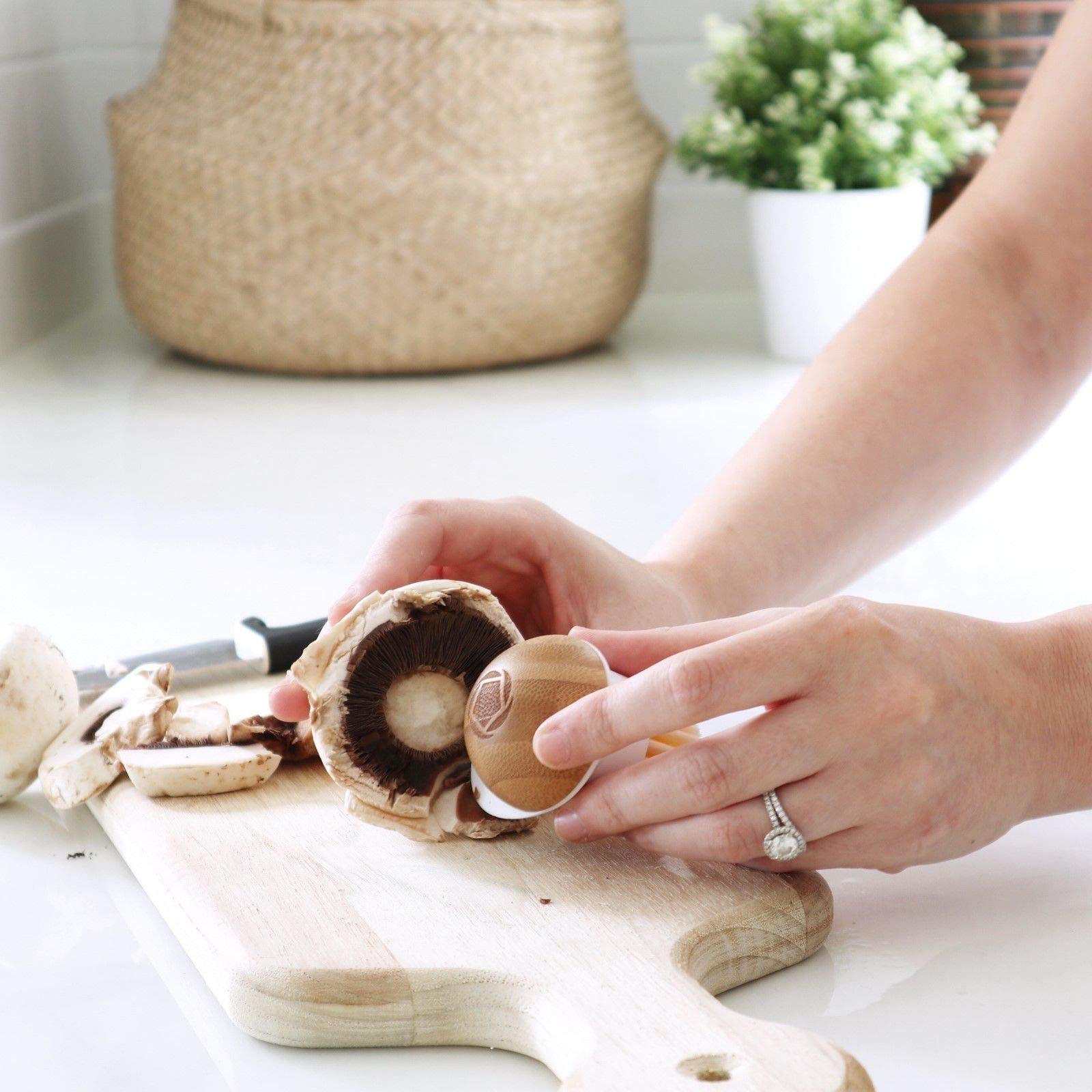 Full Circle Funguy, 2 In 1 Mushroom Cleaning Brush, Green