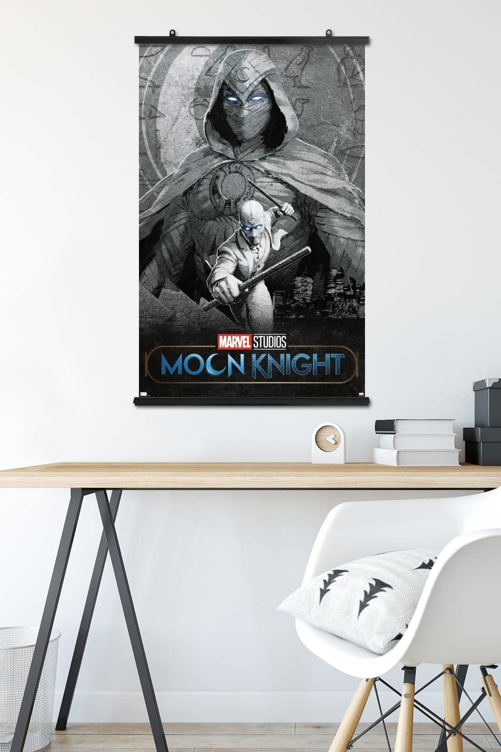 Trends International Marvel Moon Knight - Teaser Wall Poster, 22.375'' X 34'', Poster & Clip Bundle