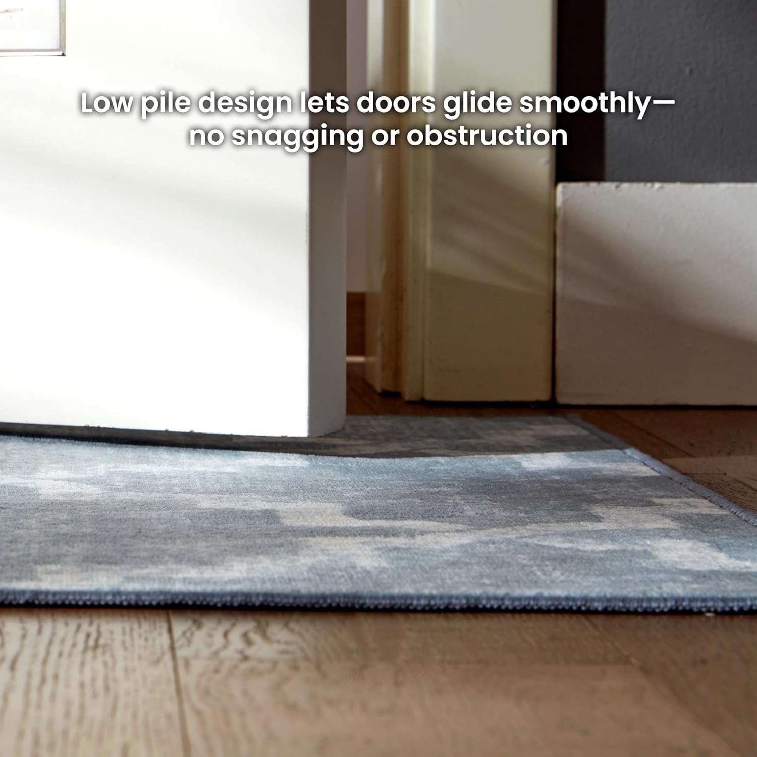 Washable Faux Wool Rug -Water Resistant Design for  Living Room & Bedroom