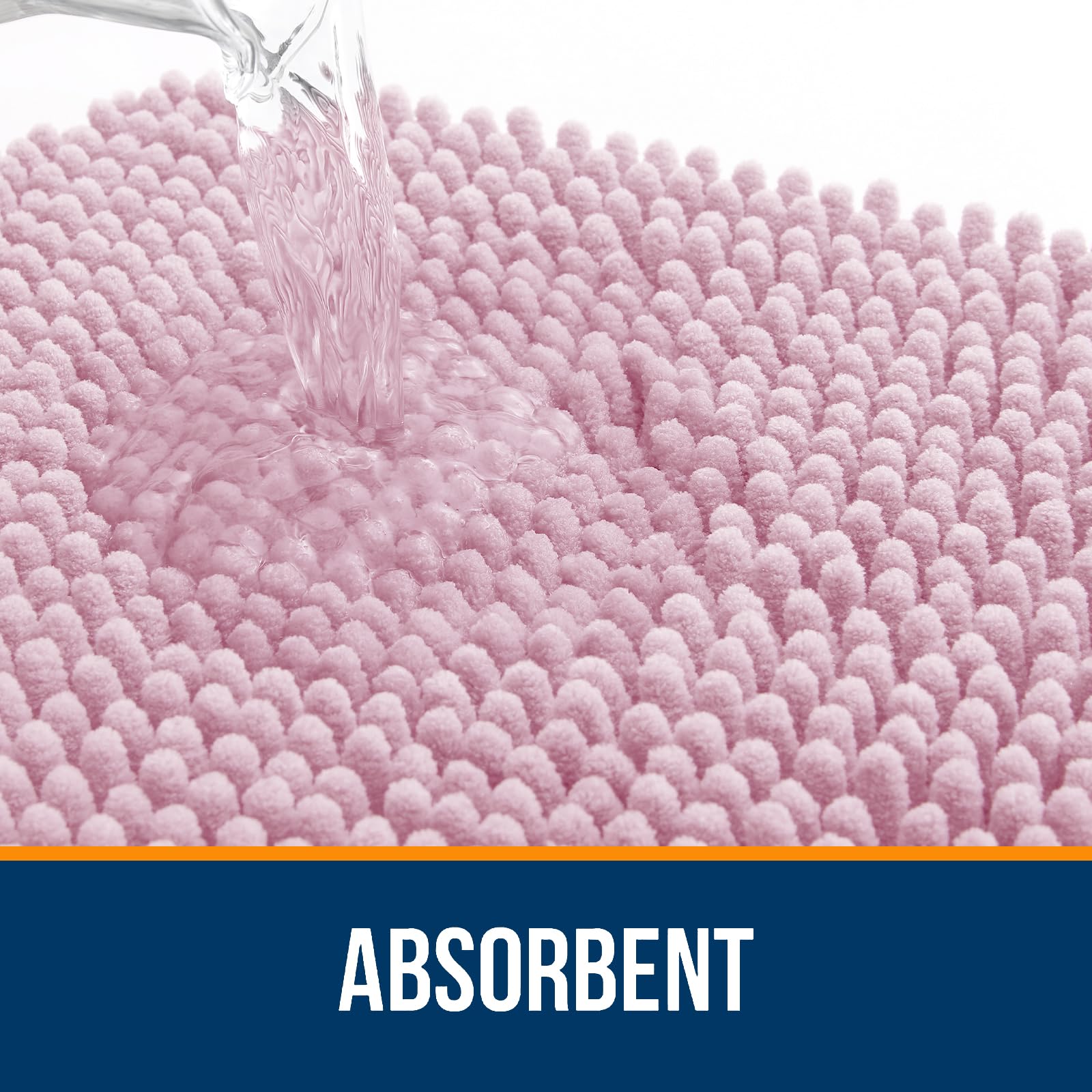 Olanly Bathroom Rugs 30X20, Extra Soft Absorbent Chenille Bath Rugs, Rubber Backing Quick Dry, Machine Washable Bath Mats For Ba