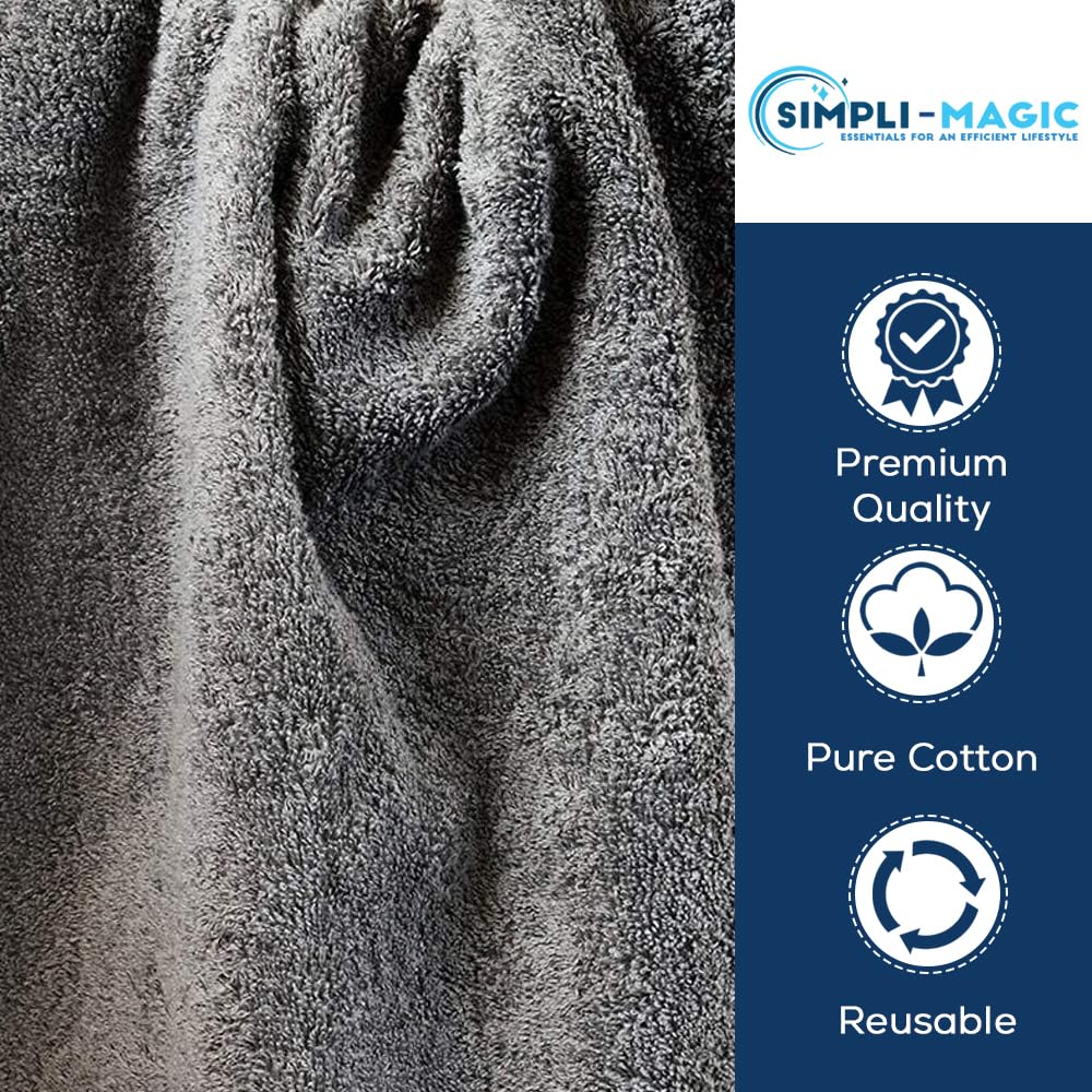 Simpli-Magic  Hand Towel (Pack of 12)  Gray 144 Count