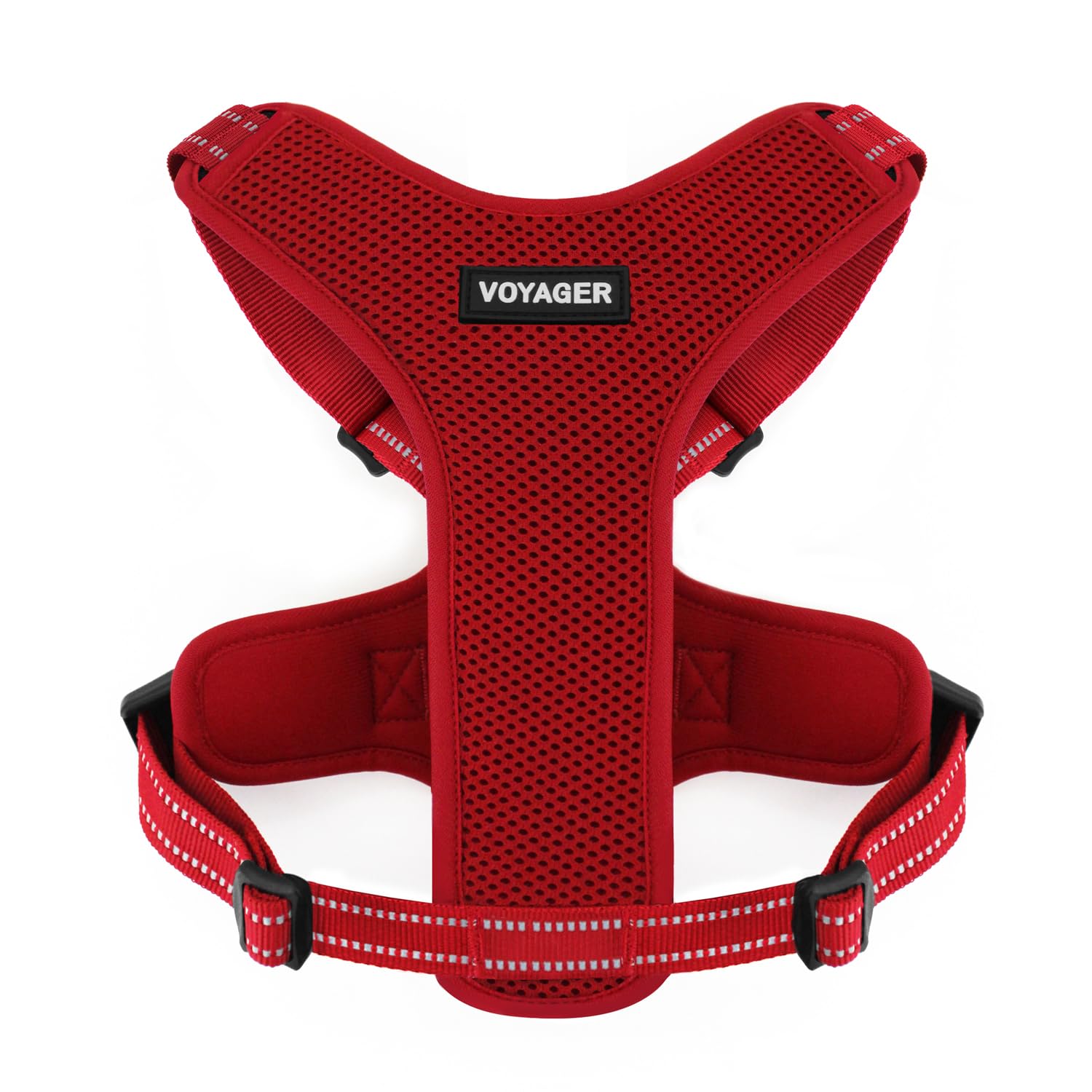Air Frontier Mesh Dog Harness With Steel Leash D-Ring, Reflective Stitching, And Lightweight Breathable No-Pull Design, Adjustab