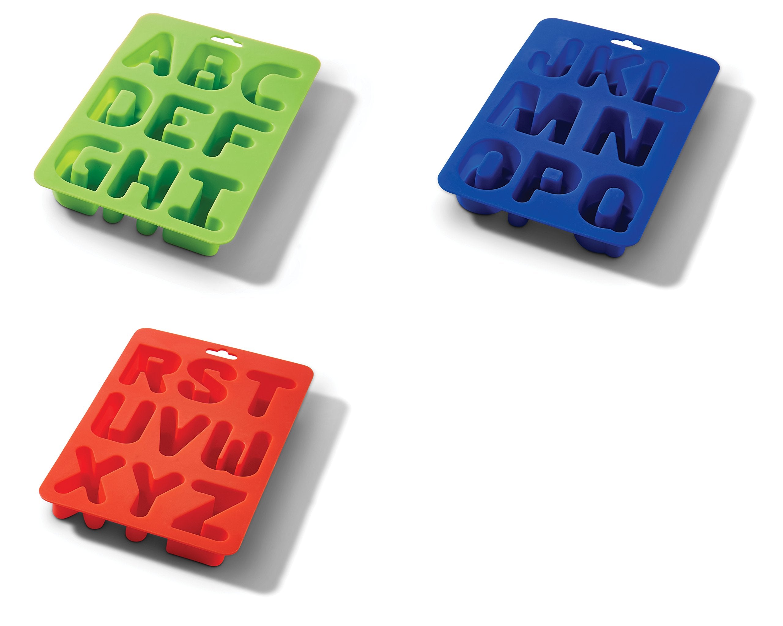 Hic Kitchen Eat Your Words Ice Cube Tray, Chocolate Candy Baking Craft Mold, Non-Stick, Heat-Resistant, 3-Piece Set