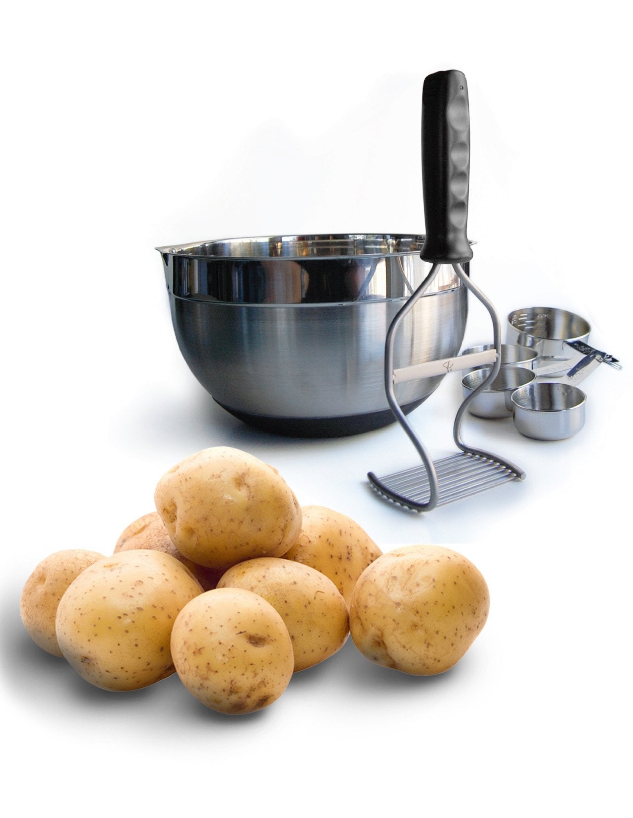 Kitchen Innovations Diamond Series Masher - World'S Best Handheld Masher And Blender - Stainless Steel Blades With Ergonomic Rub