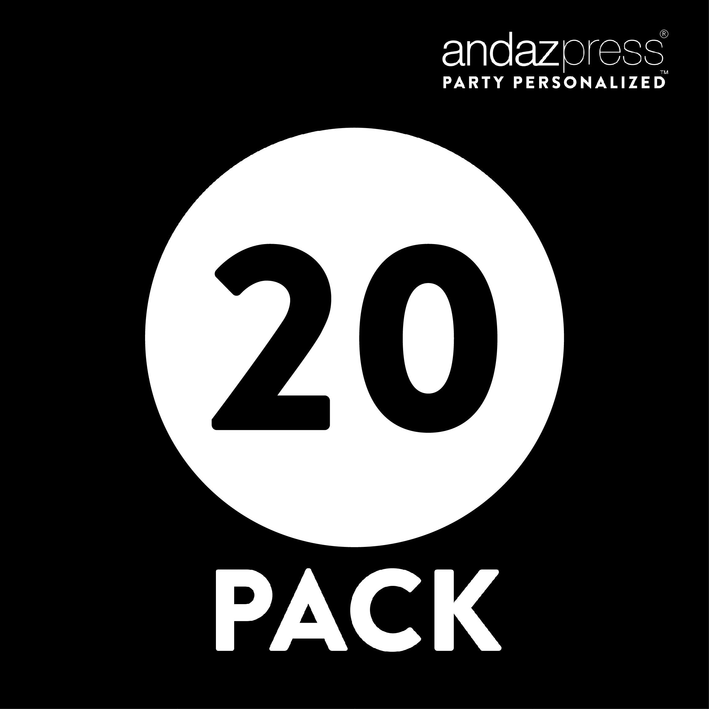 Andaz Press Birthday Water Bottle Labels Stickers, Animal Pawprint, 20-Pack, For Decor Decorations Dessert Table Wraps