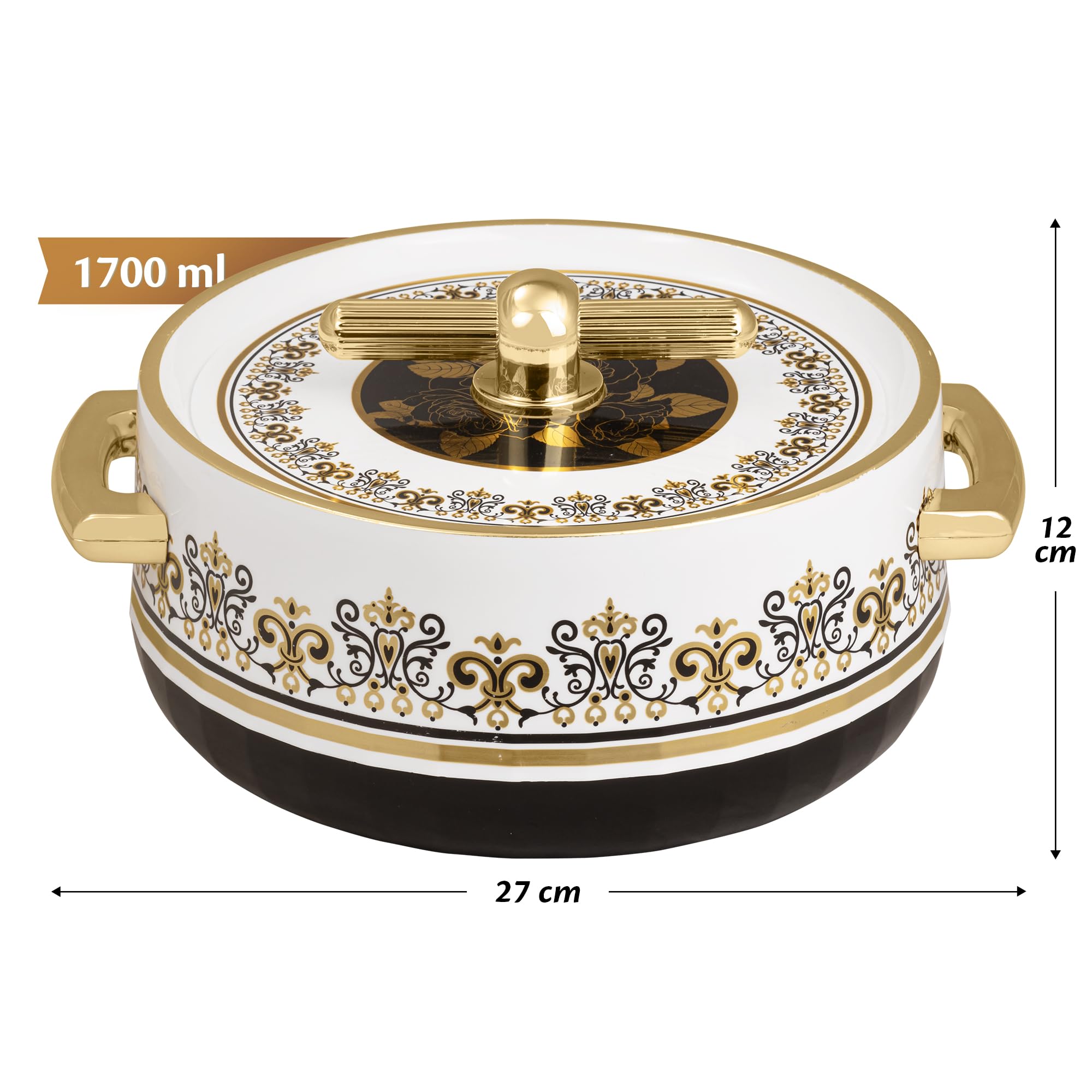 Selvel Elegance Casserole | Advanced Pu Insulation | Elegant Design Hot Pot | Hot Case Keeps Food Hot & Fresh For Hours | Serve