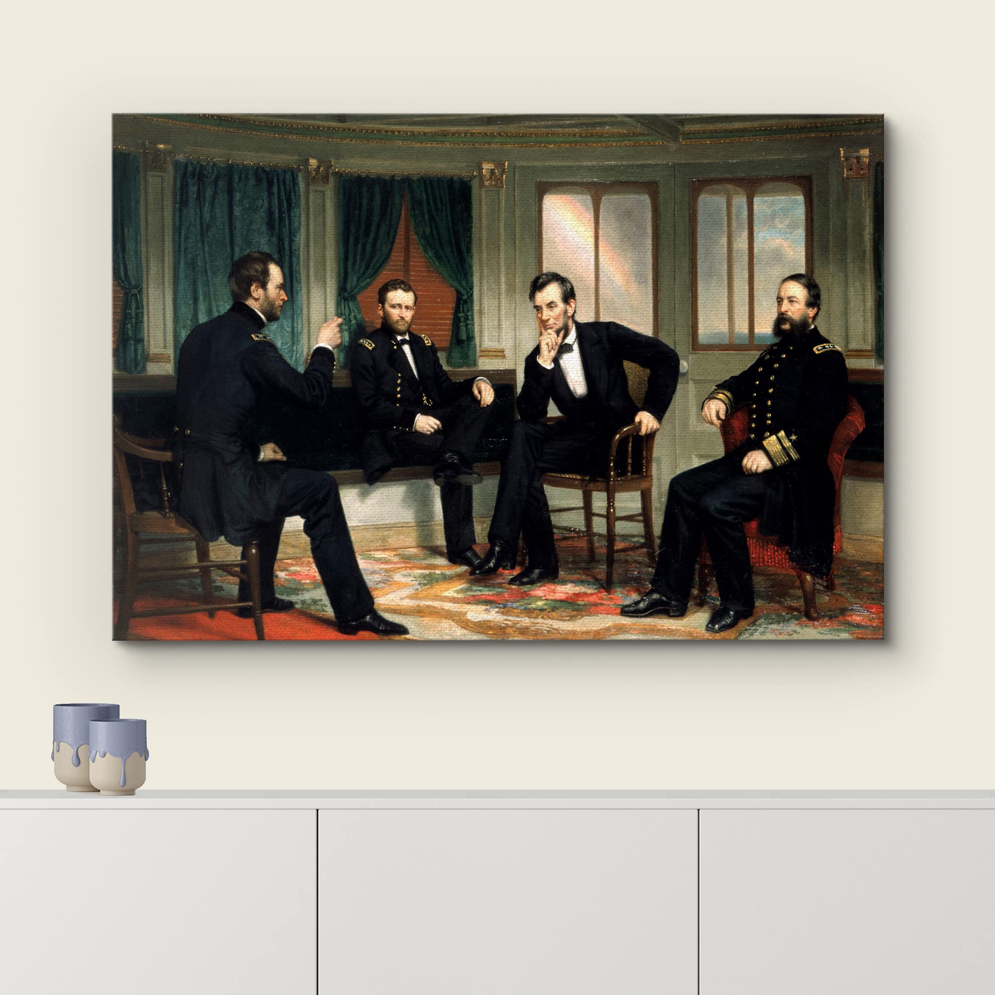 Wall26 Canvas Print Wall Art The Peacemakers By George Peter Healy Cultural People Oil Painting Fine Art Traditional Dramatic Mu