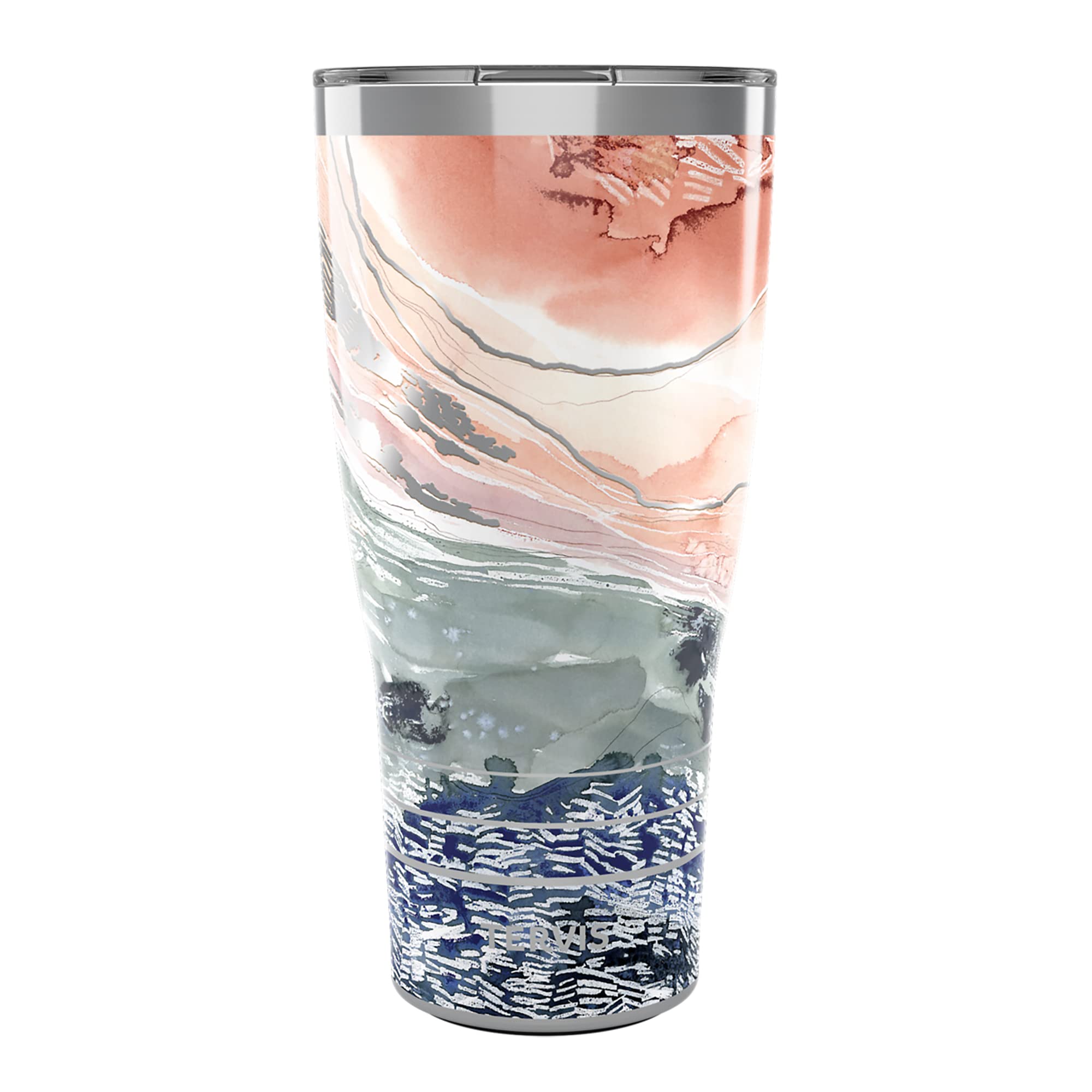 Tervis Traveler Kelly Ventura Drift Triple Walled Insulated Tumbler Travel Cup Keeps Drinks Cold & Hot, 30oz, Stainless Steel