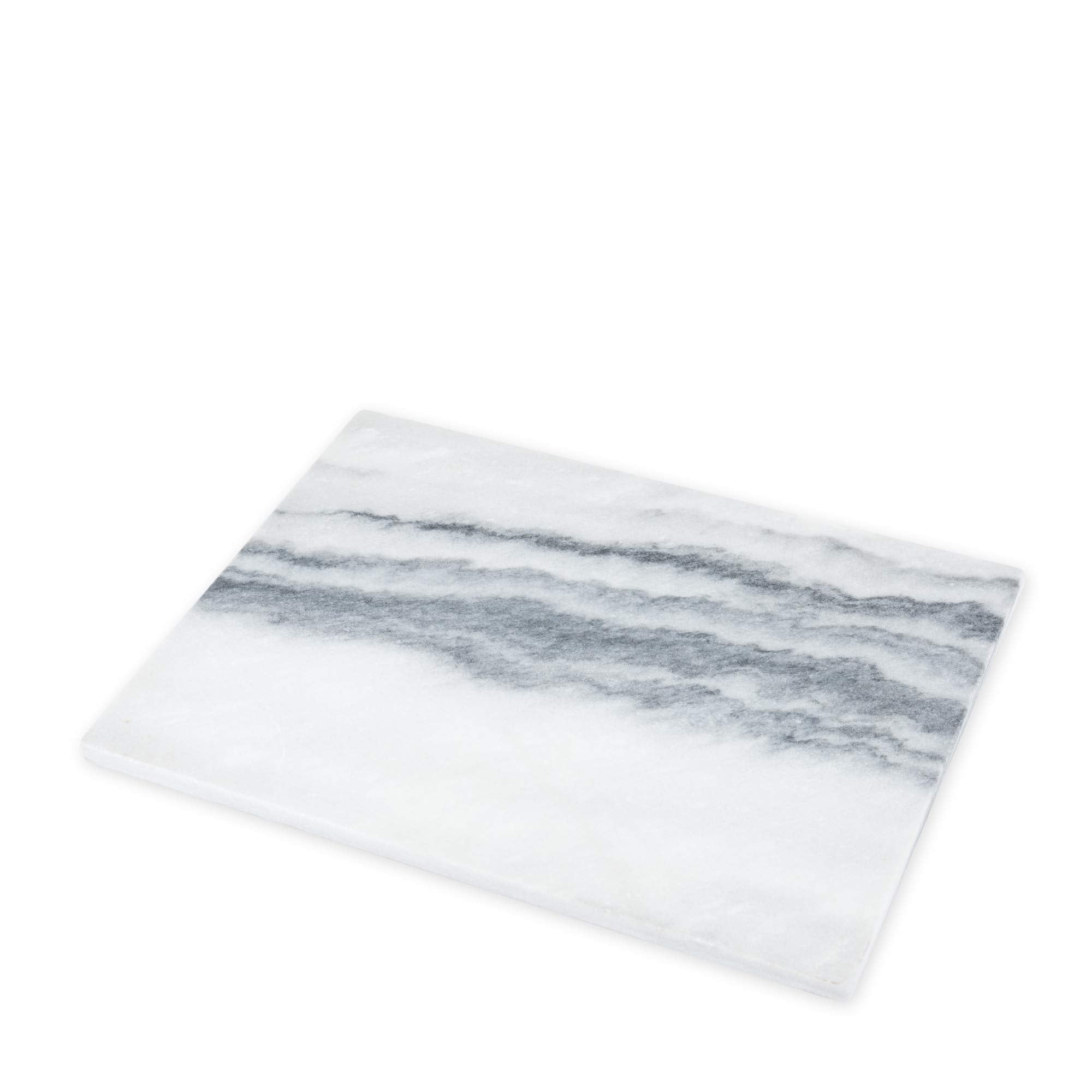 True Marble Cheese Plate Serveware Board, Serving Tray For Appetizers And Charcuterie, 13 By 10 Inches, Set Of 1, Grey