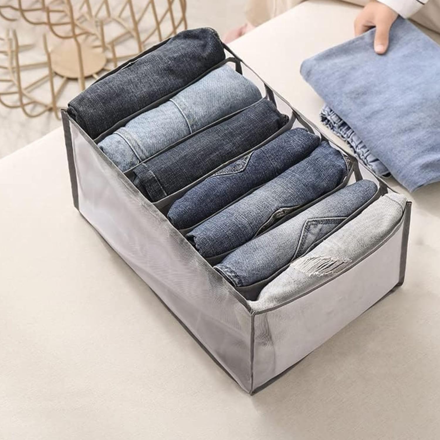 Wardrobe Organisers Storage For Clothes Foldable Storage Box Drawer Organizer Shirt, Denims, Pants, TShirt (Polycarbonate) (2)