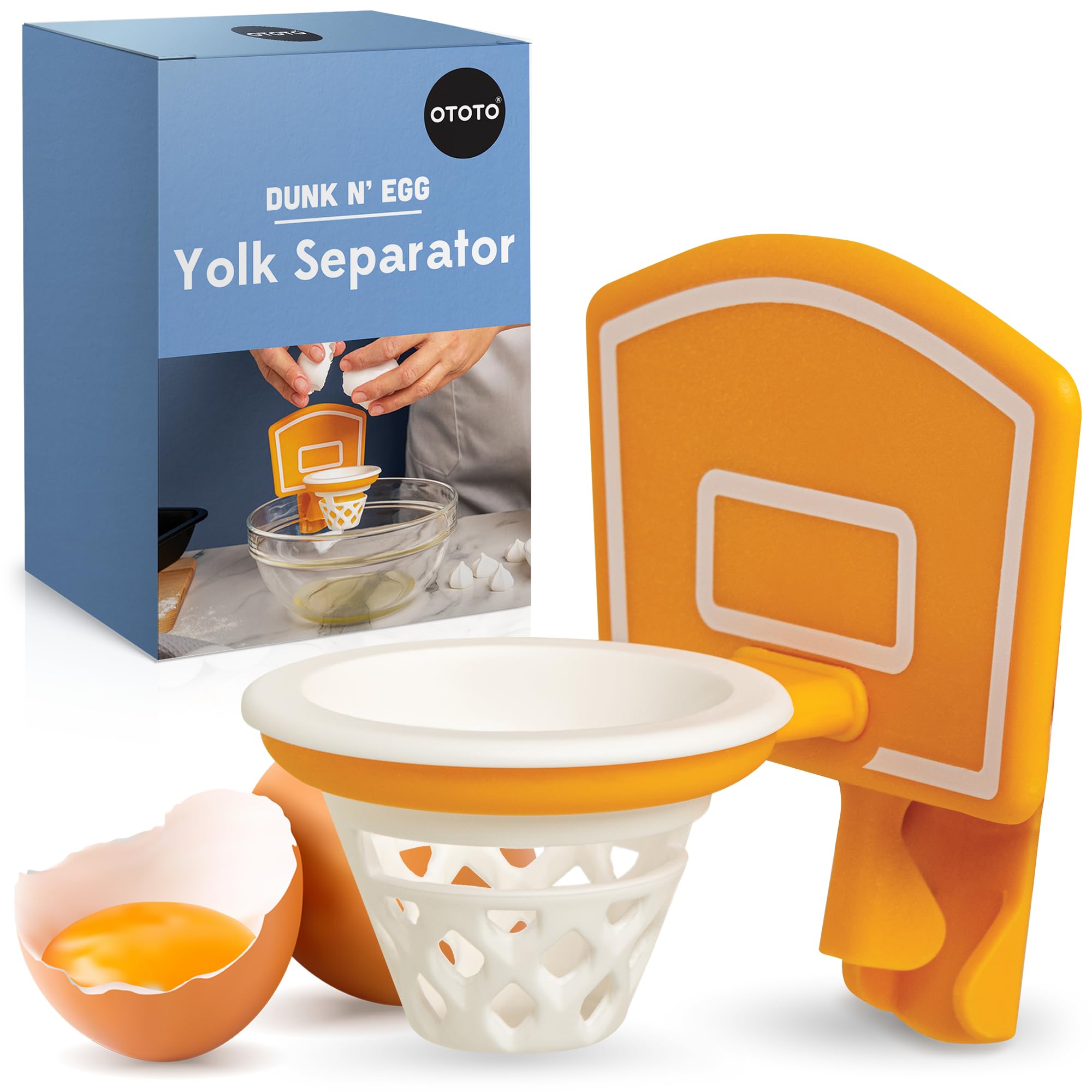 OTOTO Dunk N Egg Yolk Separator Funny, Unique Kitchen Gadgets, Kitchen Accessories, Unique Cooking Gifts, Basketball Stuff