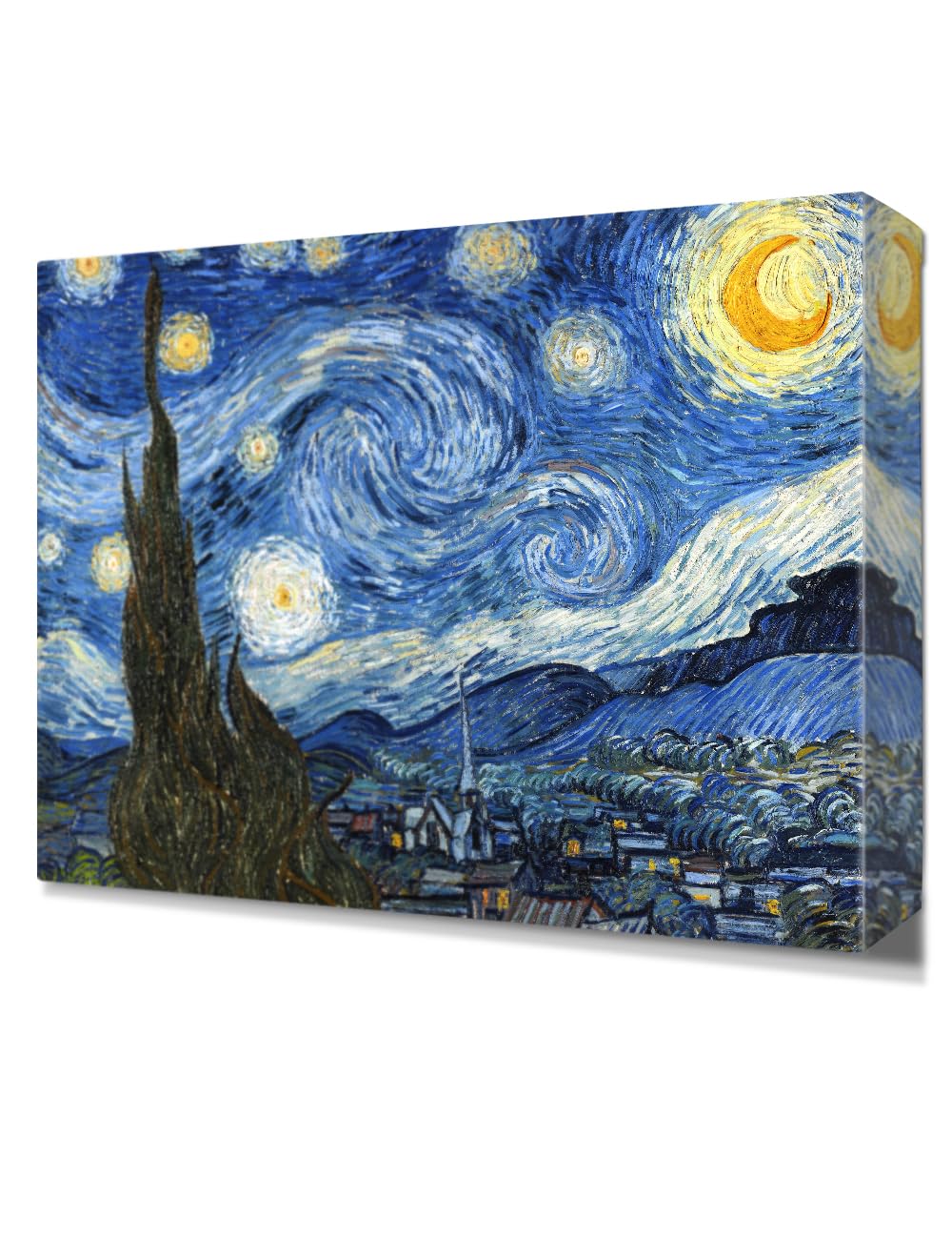 Decorarts - Starry Night - Vincent Van Gogh Reproductions. Oversize Giclee Canvas Print Wall Art For Home Wall Decor. 40X30 In