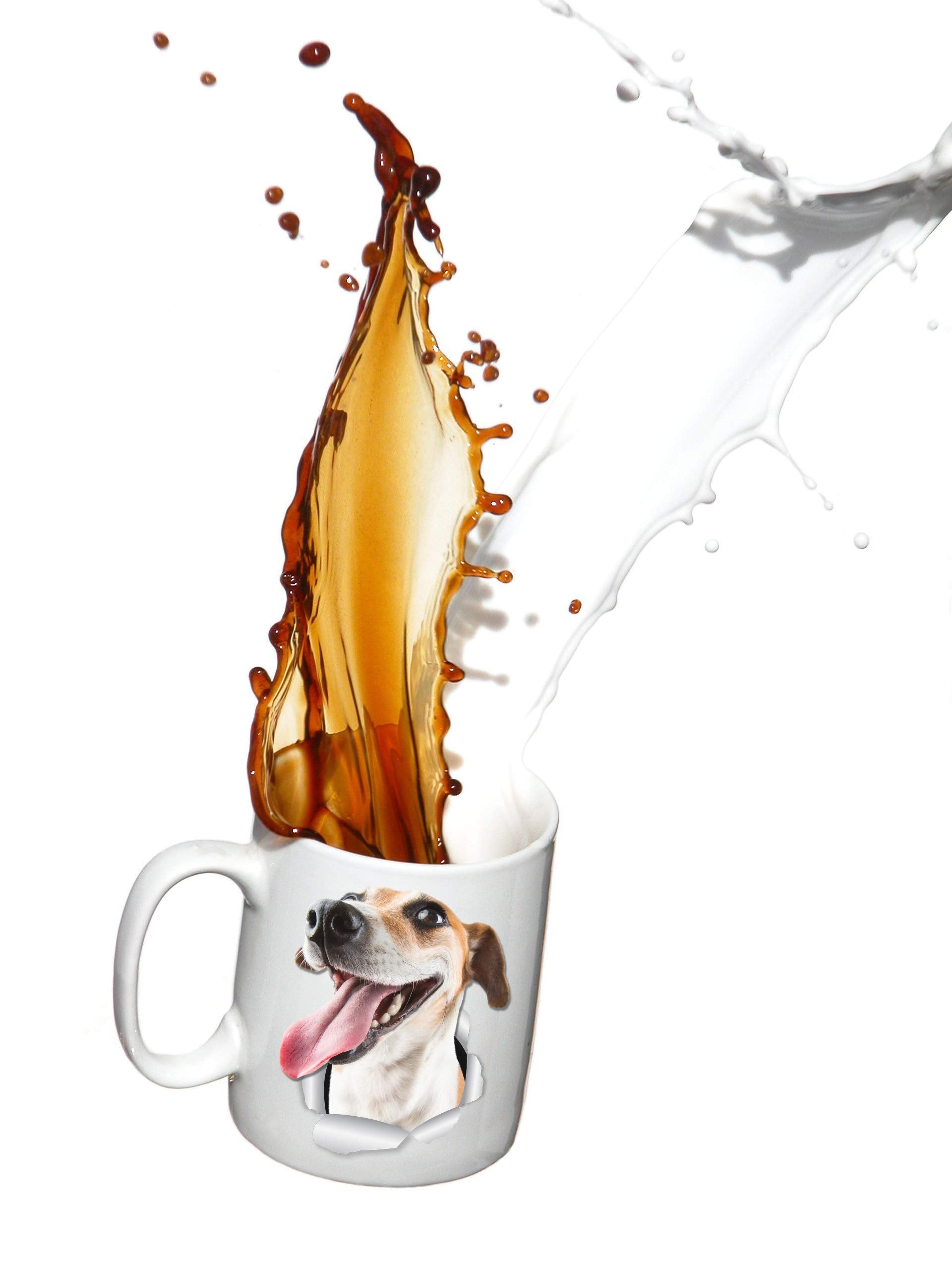 Happy Jack Russell Coffee Mug - Ceramic Jack Russell Terrier Mug - Perfect Dog Lover Gift - Cute Novelty Coffee Mug Present - Gr
